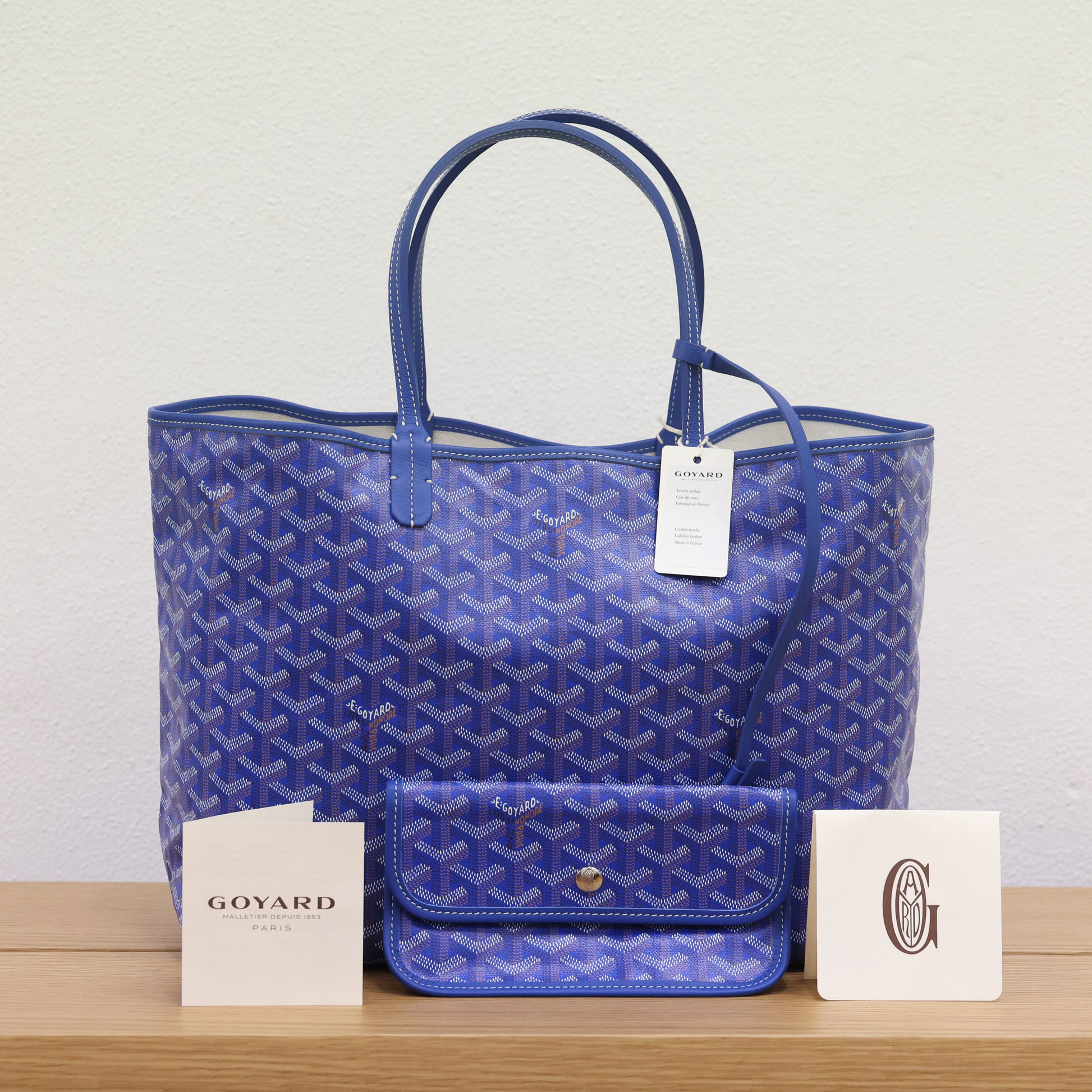 Preloved GOYARD St Louis PM Tote Blue Bag | Luxe Again Maison