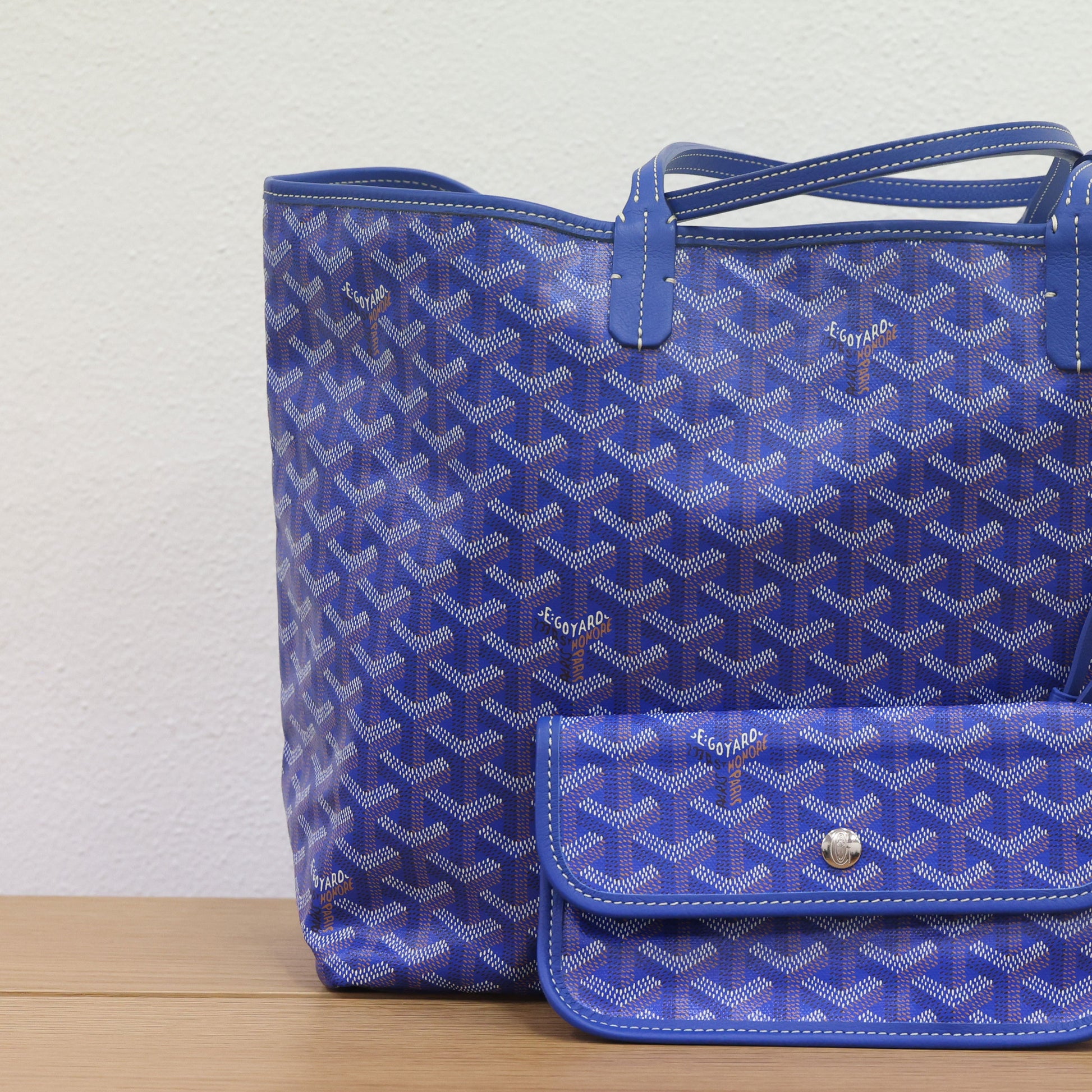 Preloved GOYARD St Louis PM Tote Blue Bag | Luxe Again Maison