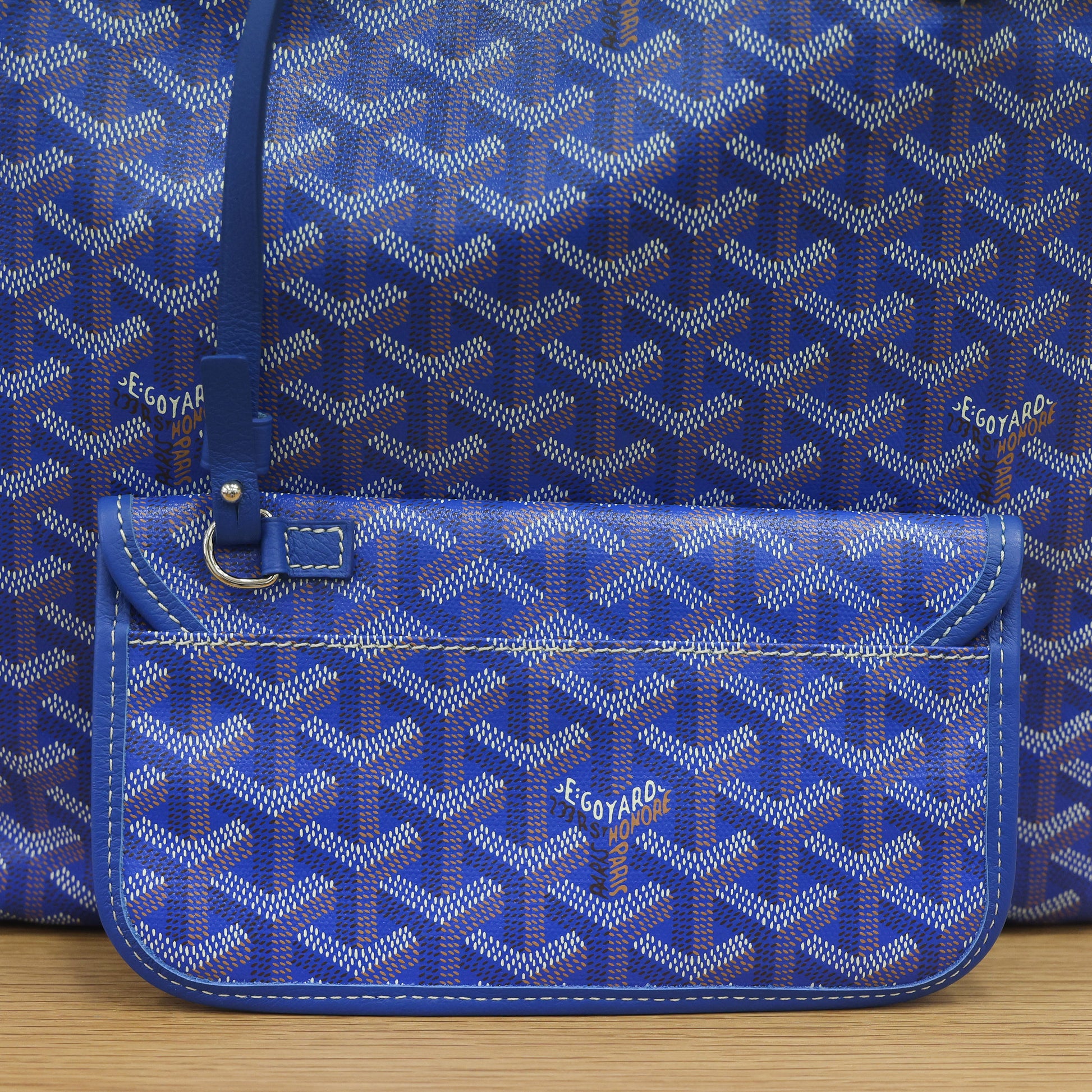 Preloved GOYARD St Louis PM Tote Blue Bag | Luxe Again Maison