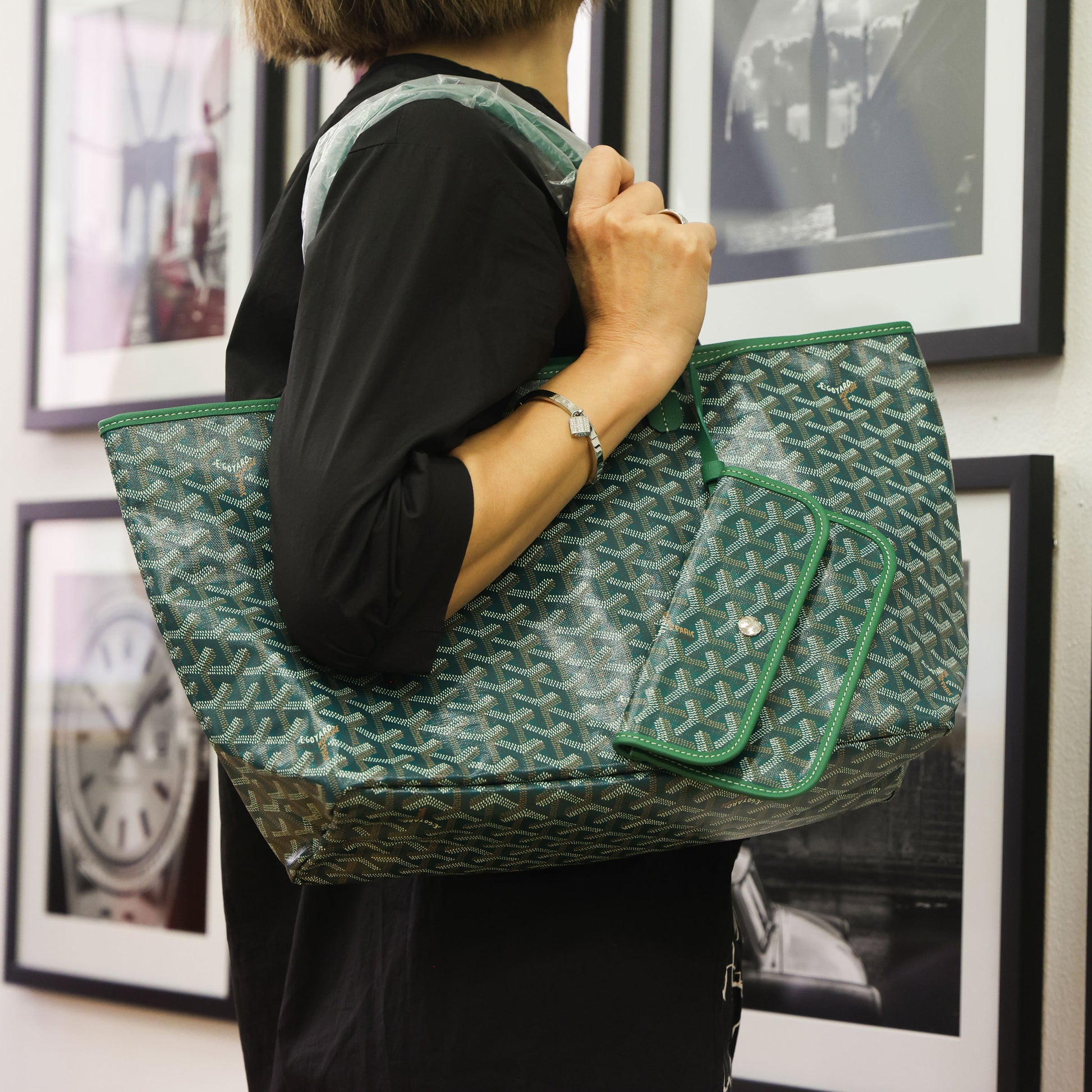 Pre-owned GOYARD St Louis PM Tote Green | Luxe Again Maison 