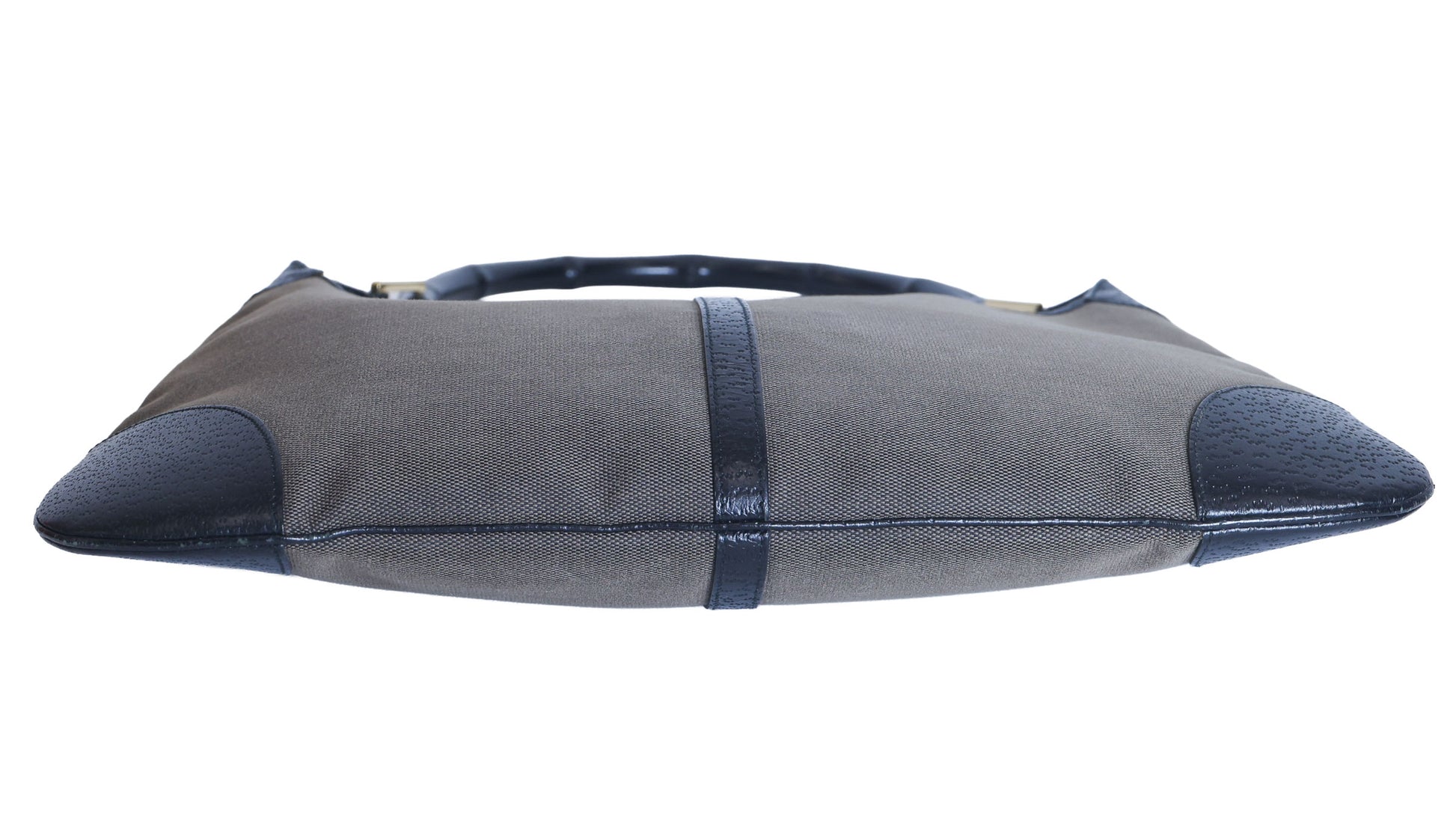 Preloved GUCCI Bamboo Jackie Canvas x Leather Shoulder Bag Black Brown | Luxe Again Maison