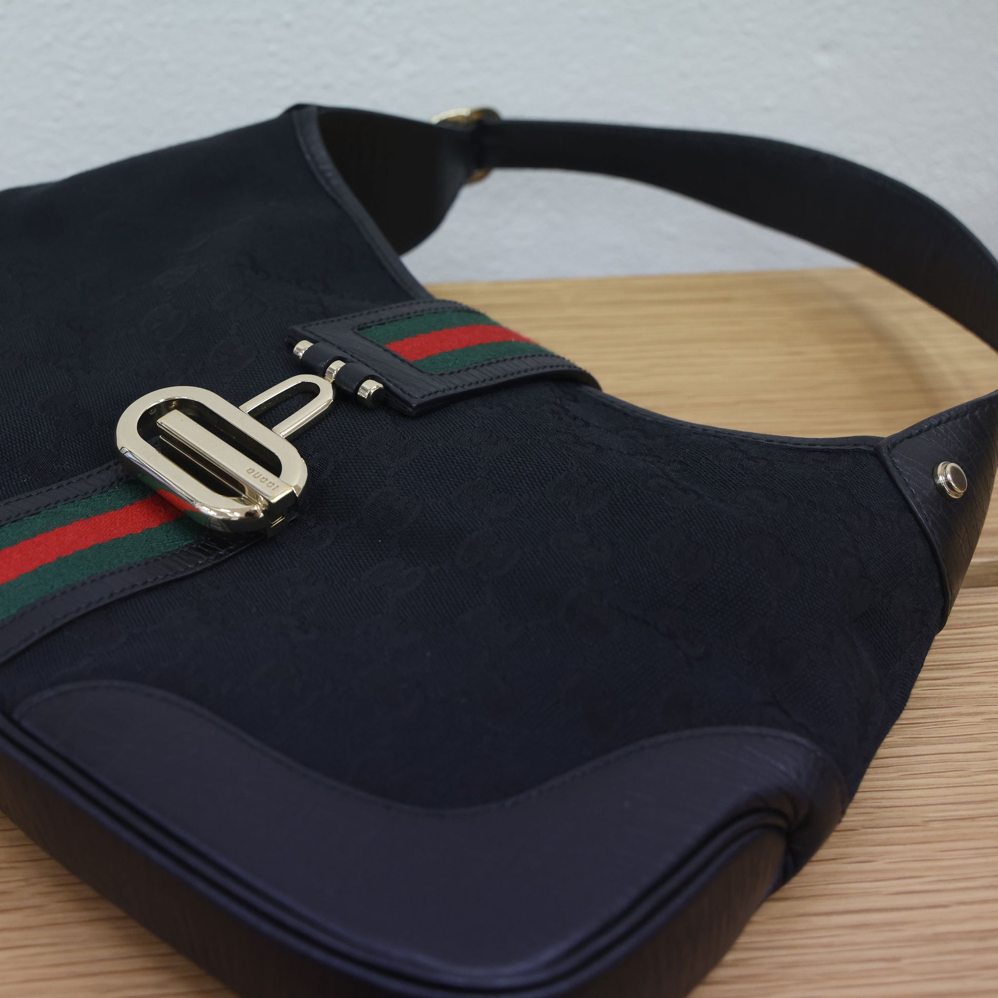 Preloved GUCCI GG Canvas Jackie Web Sherry Line Shoulder Bag 130779 | Luxe Again Maison