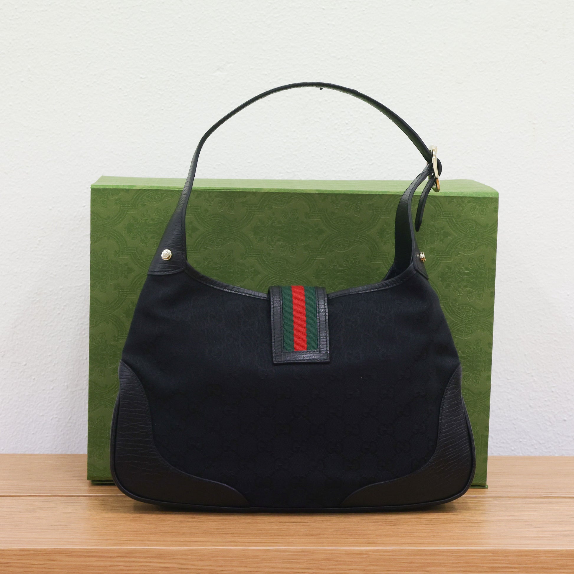 Preloved GUCCI GG Canvas Jackie Web Sherry Line Shoulder Bag 130779 | Luxe Again Maison