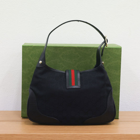 Preloved GUCCI GG Canvas Jackie Web Sherry Line Shoulder Bag 130779 | Luxe Again Maison