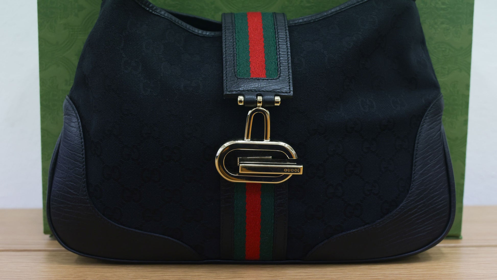 Preloved GUCCI GG Canvas Jackie Web Sherry Line Shoulder Bag 130779 | Luxe Again Maison