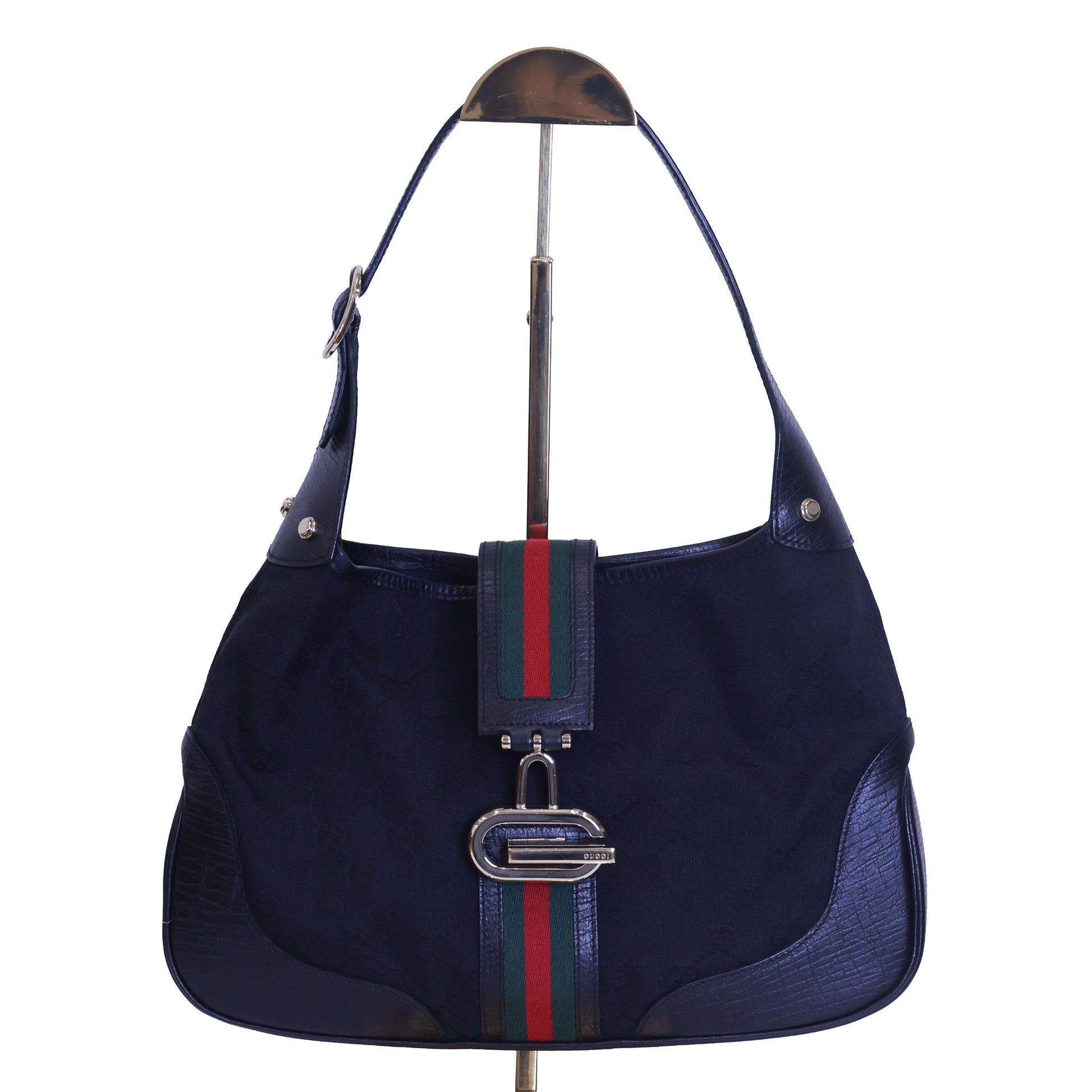 Preloved GUCCI GG Canvas Jackie Web Sherry Line Shoulder Bag 130779 | Luxe Again Maison