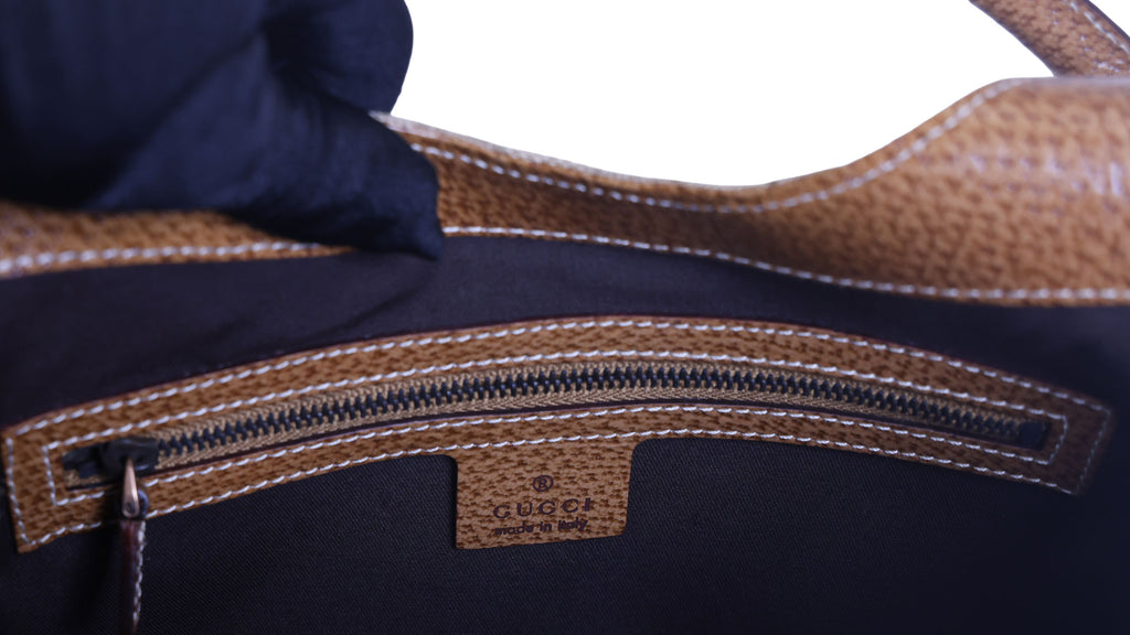 Preloved GUCCI GG Canvas New Jackie Nailhead Tote Beige | Luxe Again Maison