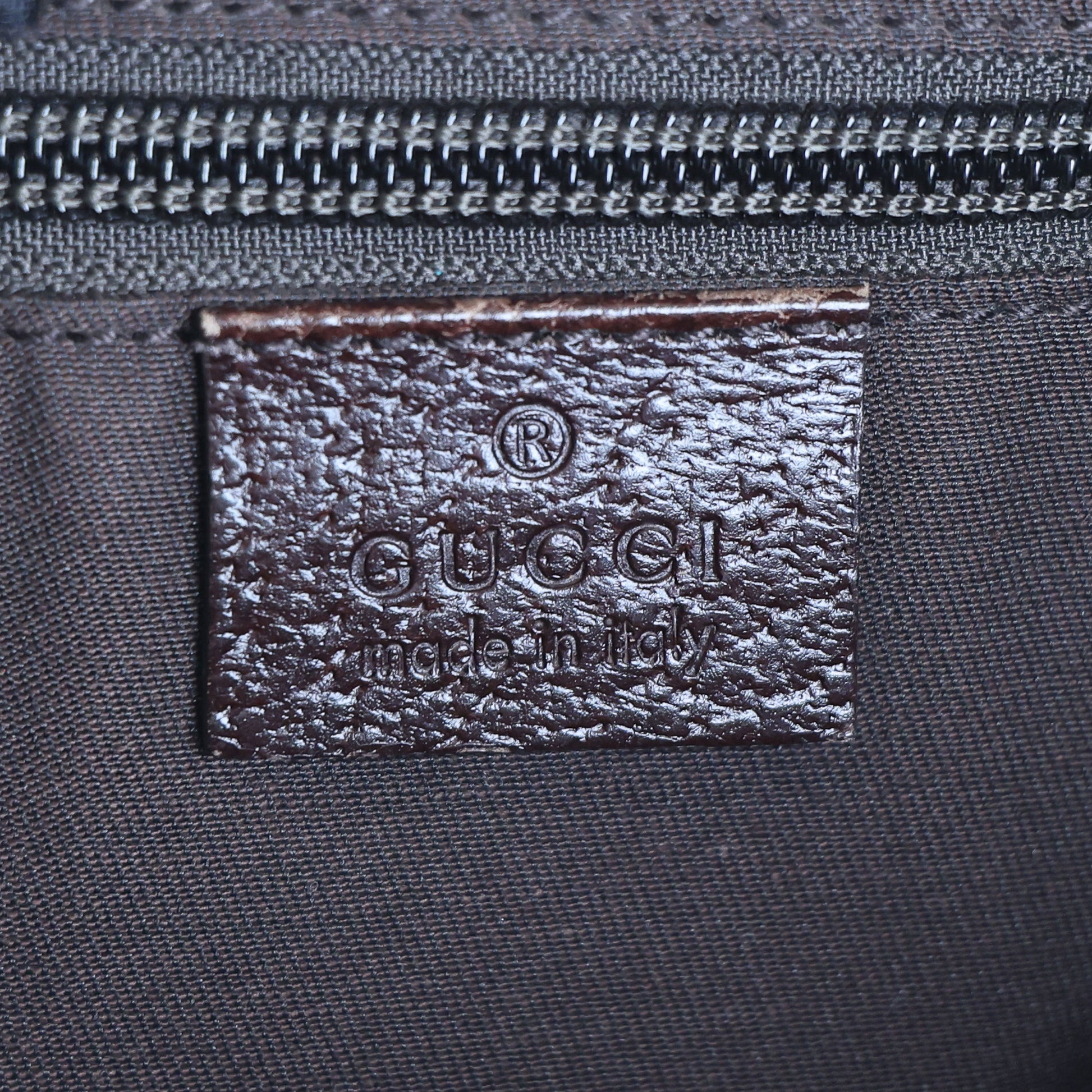 Preloved GUCCI GG Canvas Web Stripe Shoulder Bag Half Moon Half Hobo Brown | Luxe Again Maison