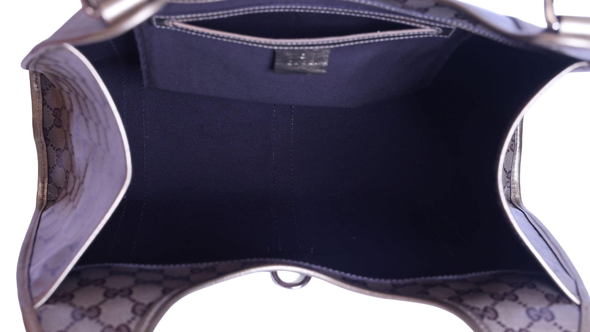 Preloved GUCCI GG Crystal Coated Canvas x Leather Gold Brown | Luxe Again Maison