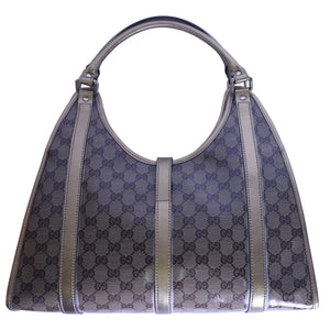 Preloved GUCCI GG Crystal Coated Canvas x Leather Gold Brown | Luxe Again Maison