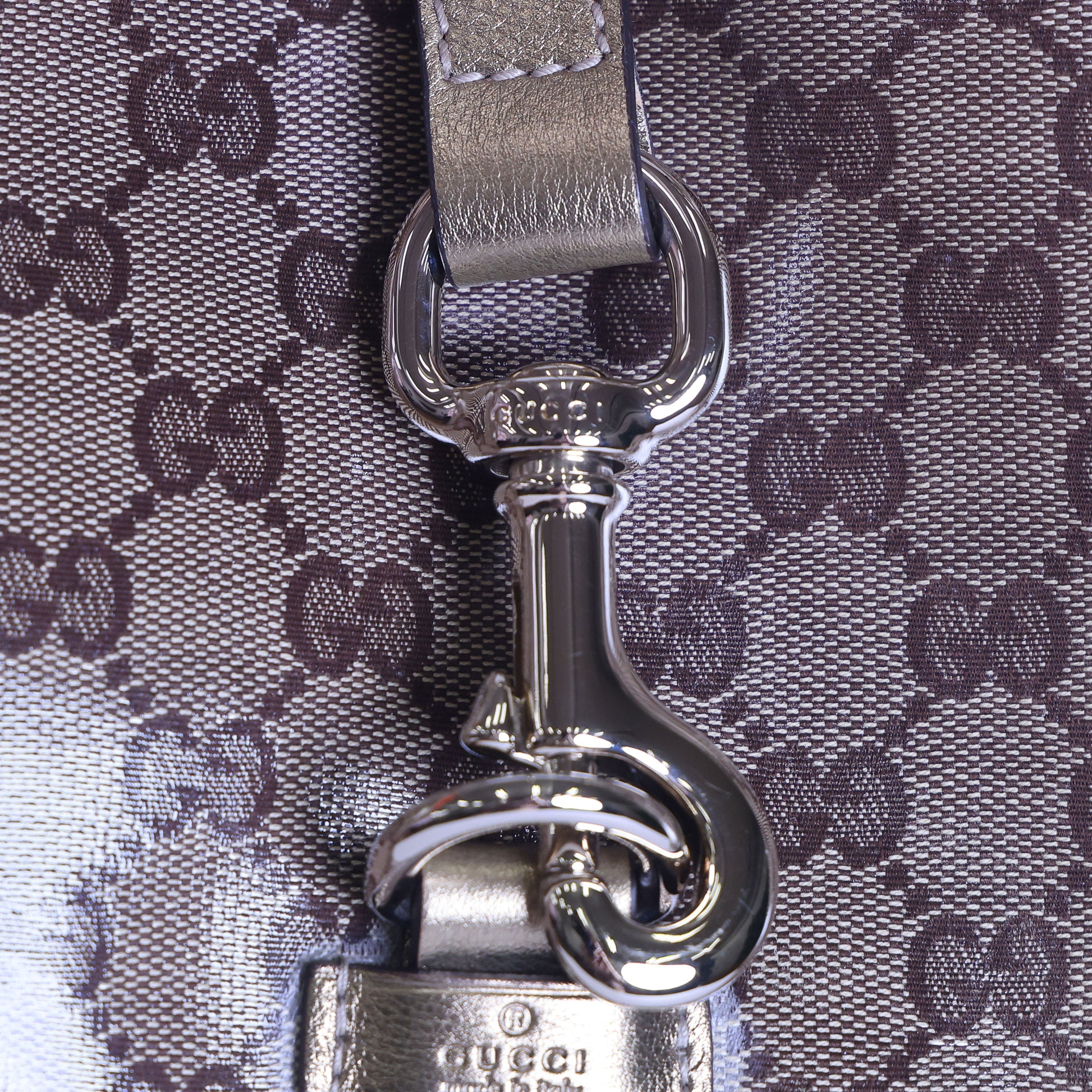 Preloved GUCCI GG Crystal Coated Canvas x Leather Gold Brown | Luxe Again Maison