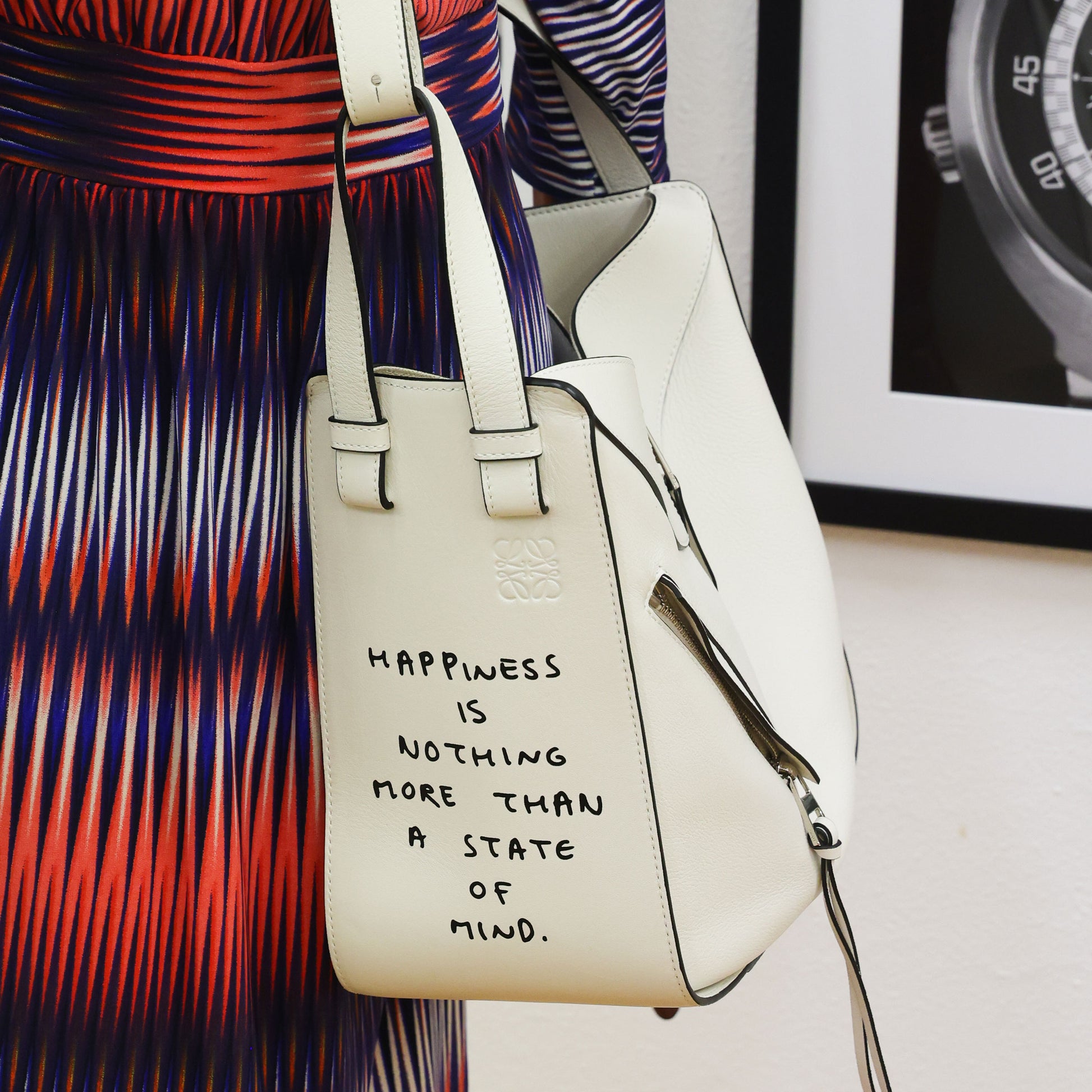 Pre-owned Loewe x Joe Brainard Hammock Bag - Small Eggshell Leather | Luxe Again Maison