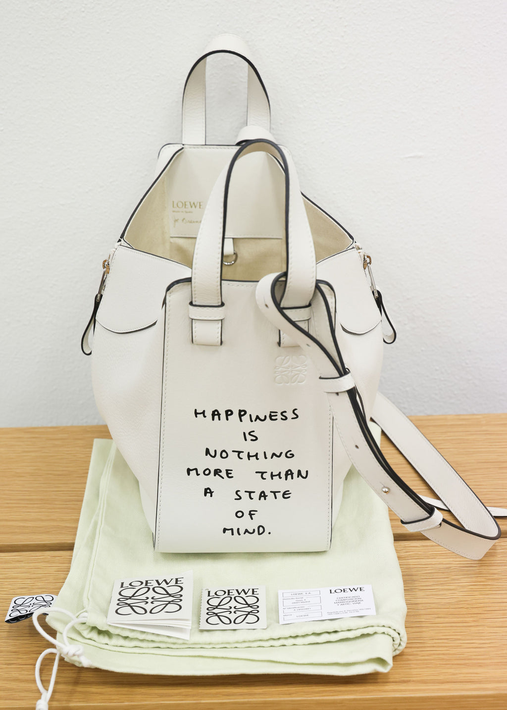 Pre-owned Loewe x Joe Brainard Hammock Bag - Small Eggshell Leather | Luxe Again Maison