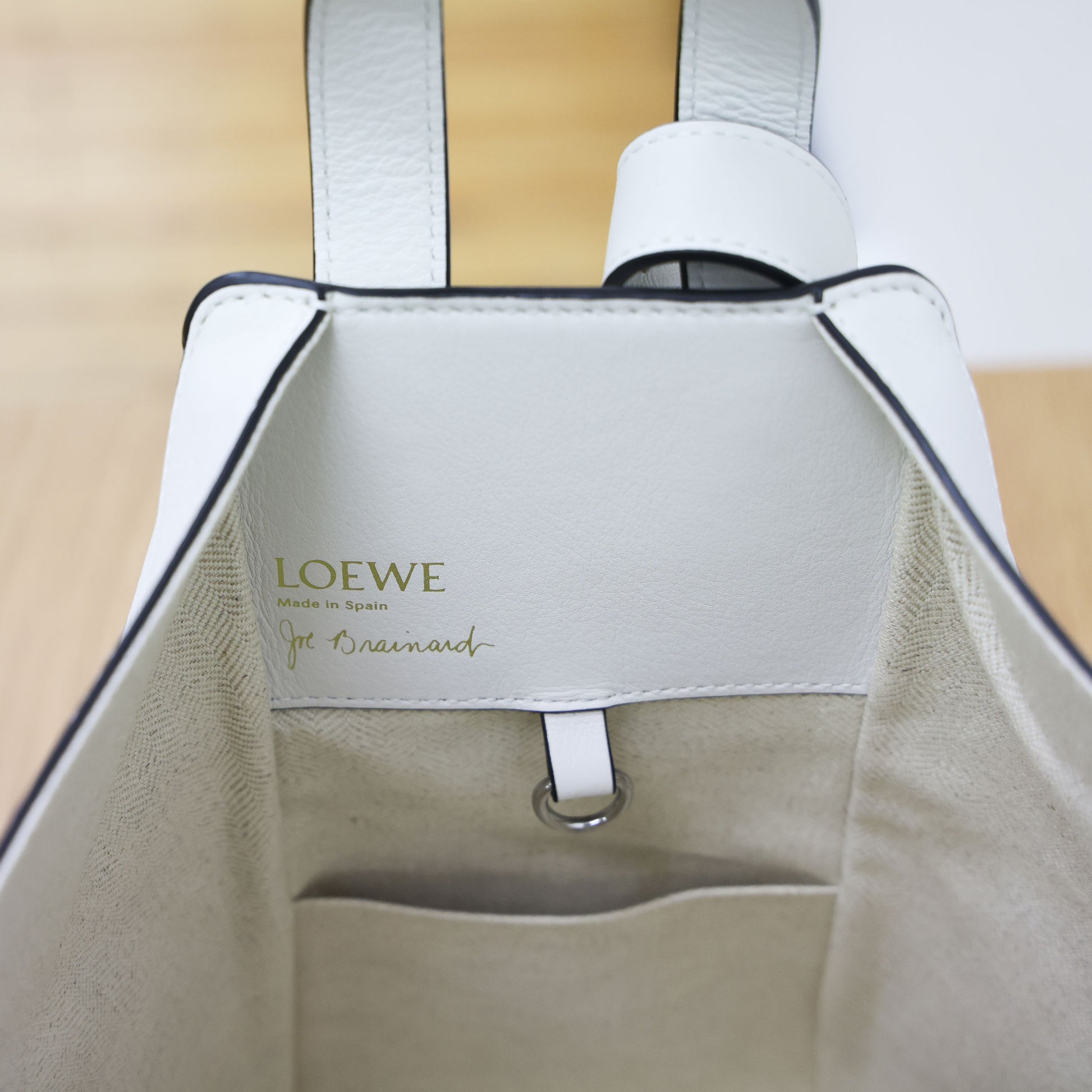 Pre-owned Loewe x Joe Brainard Hammock Bag - Small Eggshell Leather | Luxe Again Maison