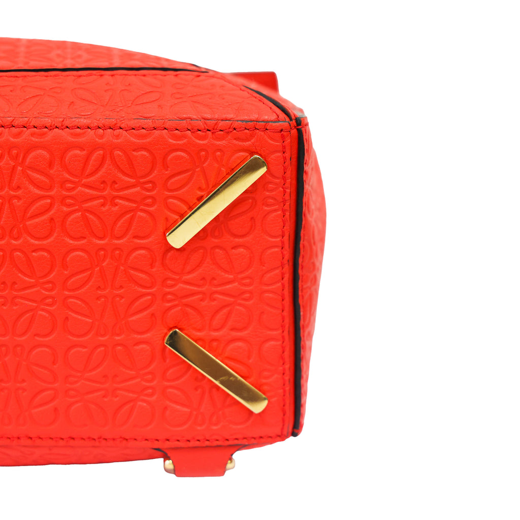 Preloved LOEWE Repeat Anagram Small Puzzle Leather Red | Luxe Again Maison