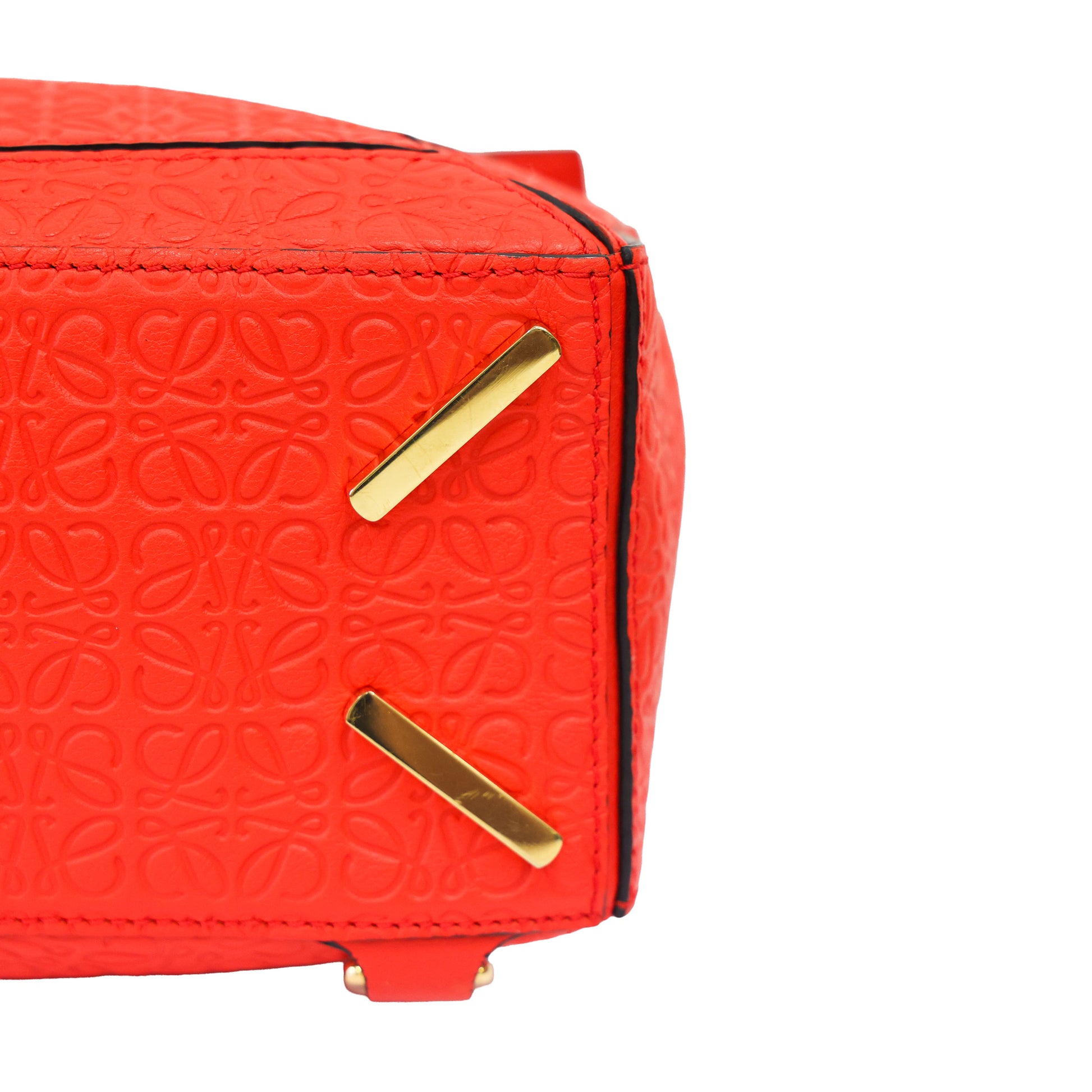 Preloved LOEWE Repeat Anagram Small Puzzle Leather Red | Luxe Again Maison