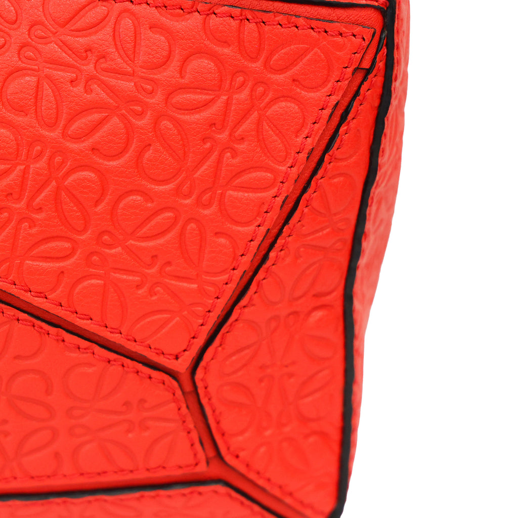 Preloved LOEWE Repeat Anagram Small Puzzle Leather Red | Luxe Again Maison
