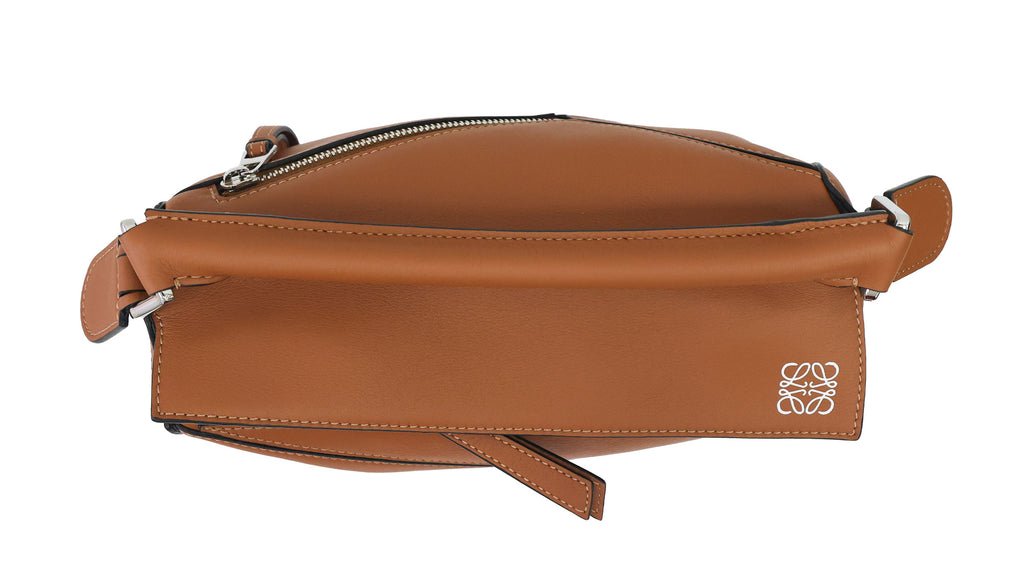 Preloved LOEWE Small Puzzle Edge Leather Tan Bag | Luxe Again Maison
