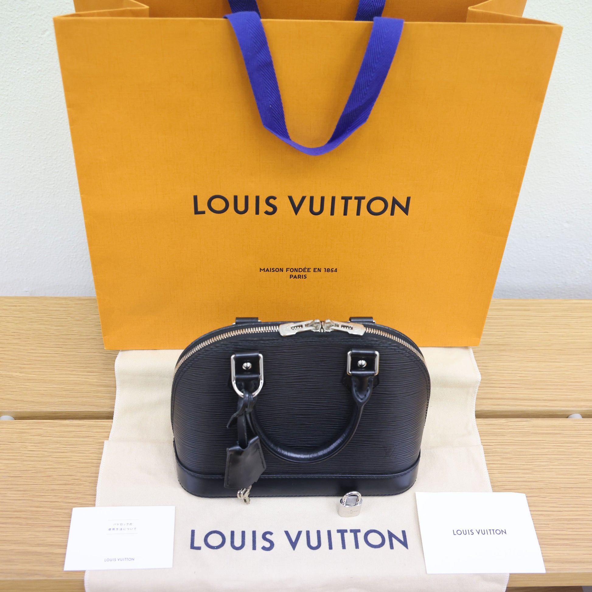 Preloved LOUIS VUITTON Alma BB Epi Leather Black Bag M40862 | Luxe Again Maison