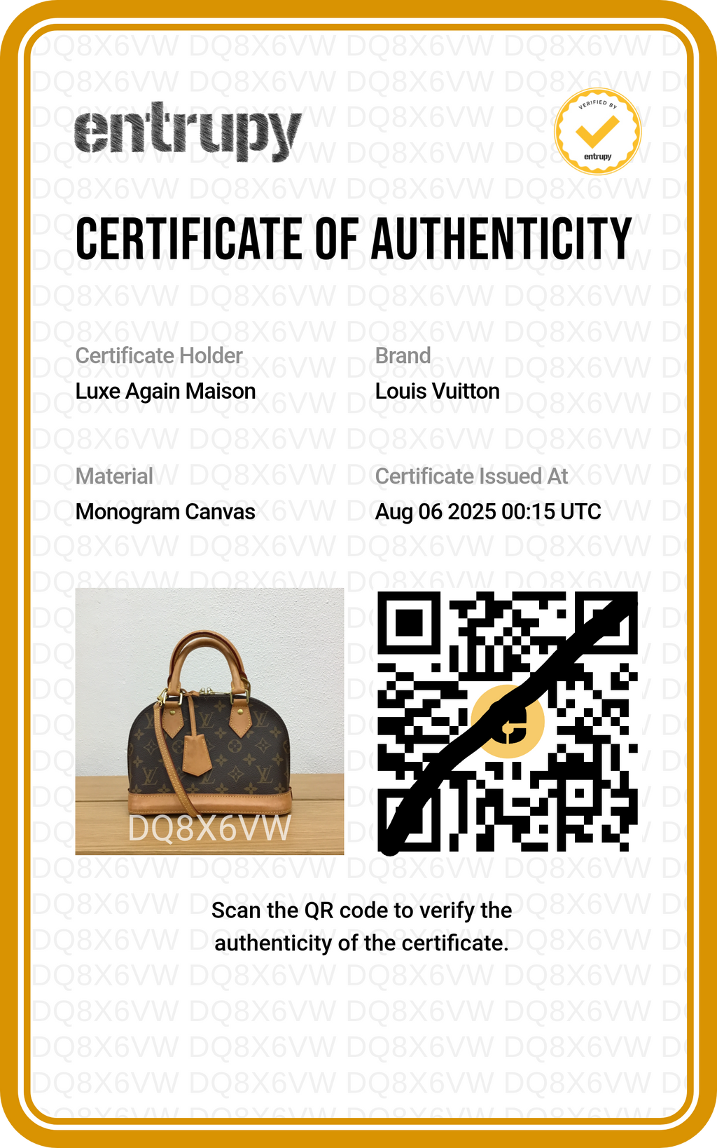 Preloved LOUIS VUITTON Alma BB Monogram M53152 Bag | Luxe Again Maison