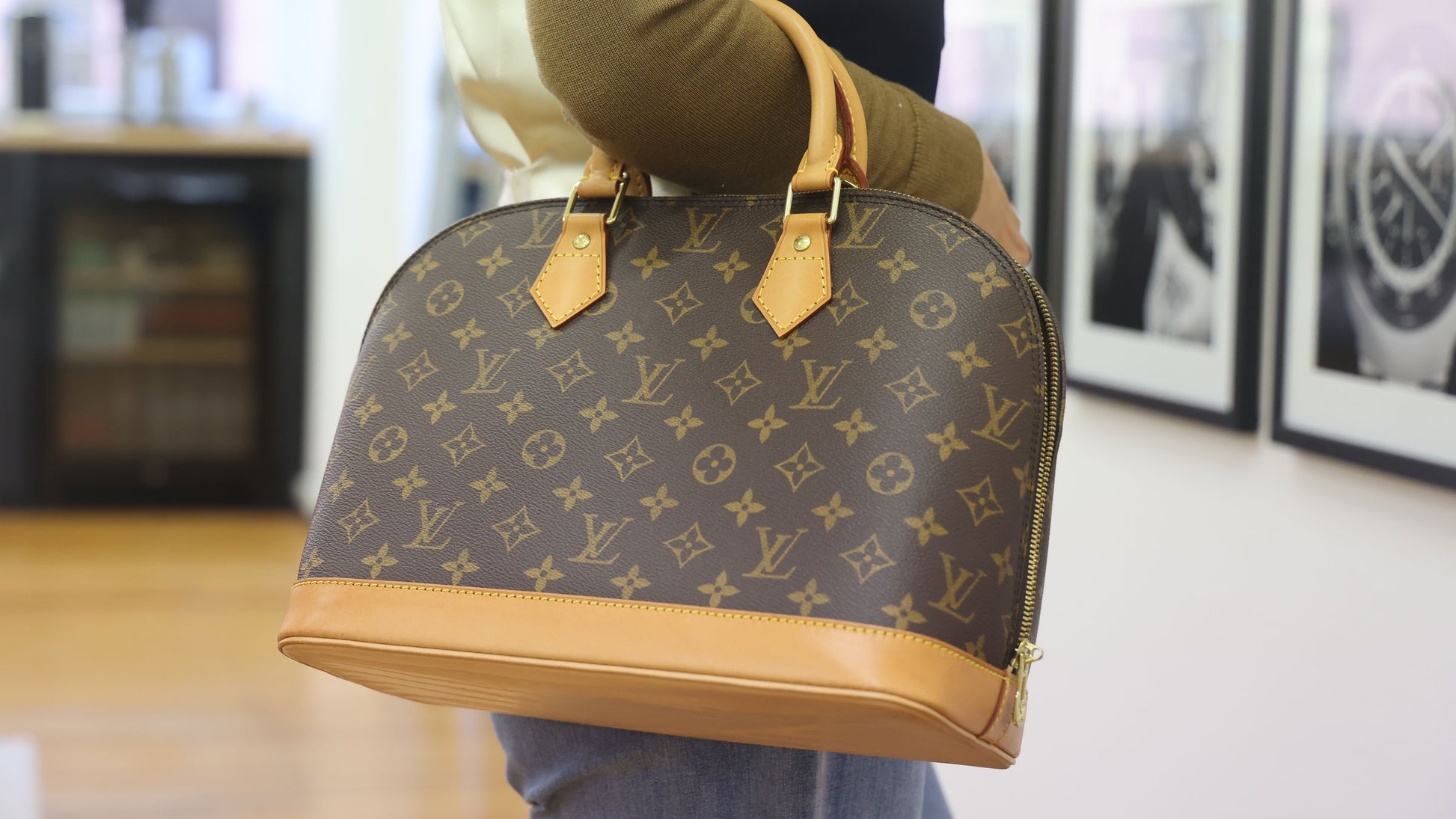 LOUIS VUITTON Alma Monogram M51130 Bag 1996