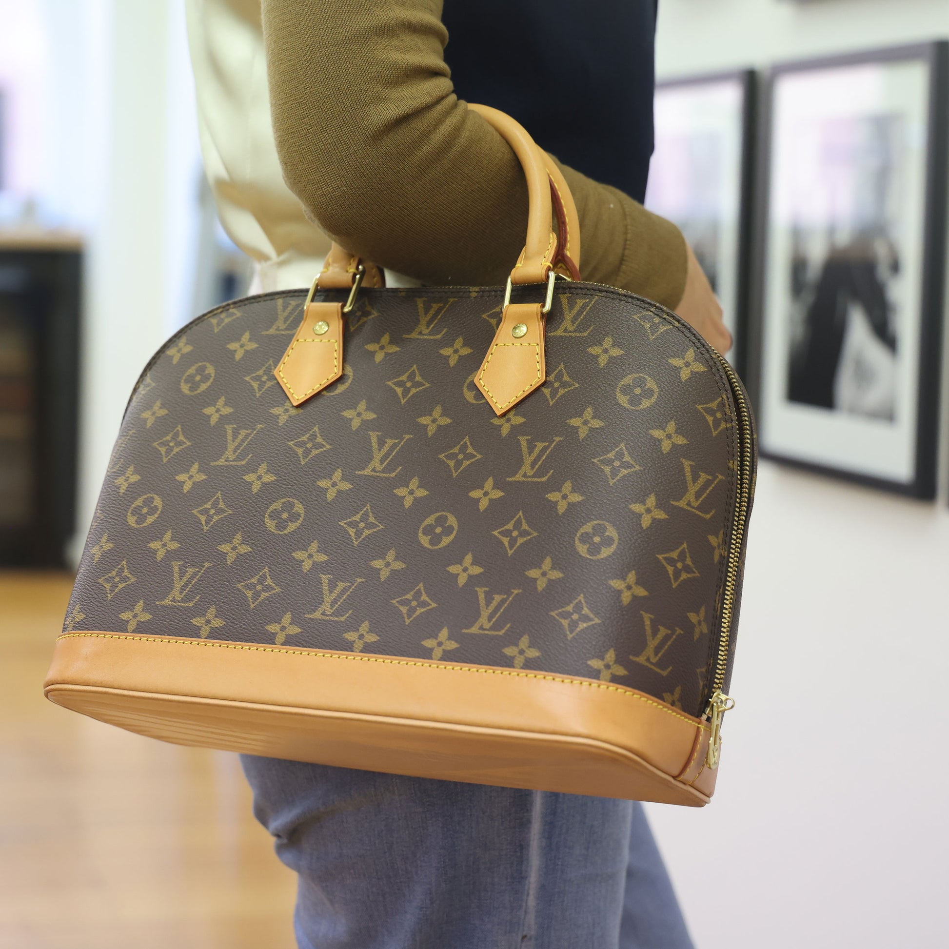 LOUIS VUITTON Alma Monogram M51130 Bag 1996