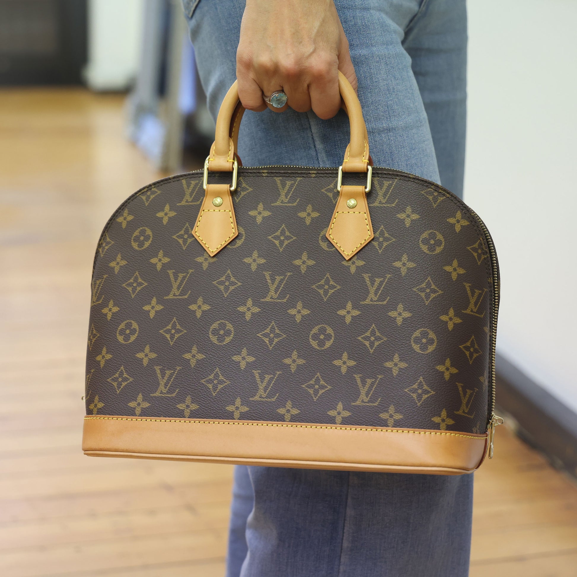 LOUIS VUITTON Alma Monogram M51130 Bag 1996