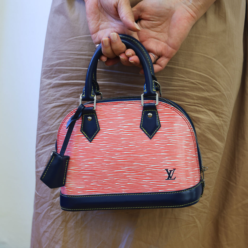 Preloved LOUIS VUITTON Epi Alma BB Red & Navy Blue  Luxe Again Maison
