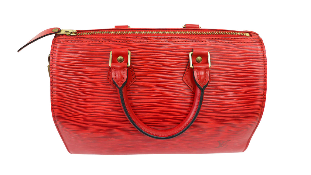 LOUIS VUITTON Epi Speedy 30 M43007 Red