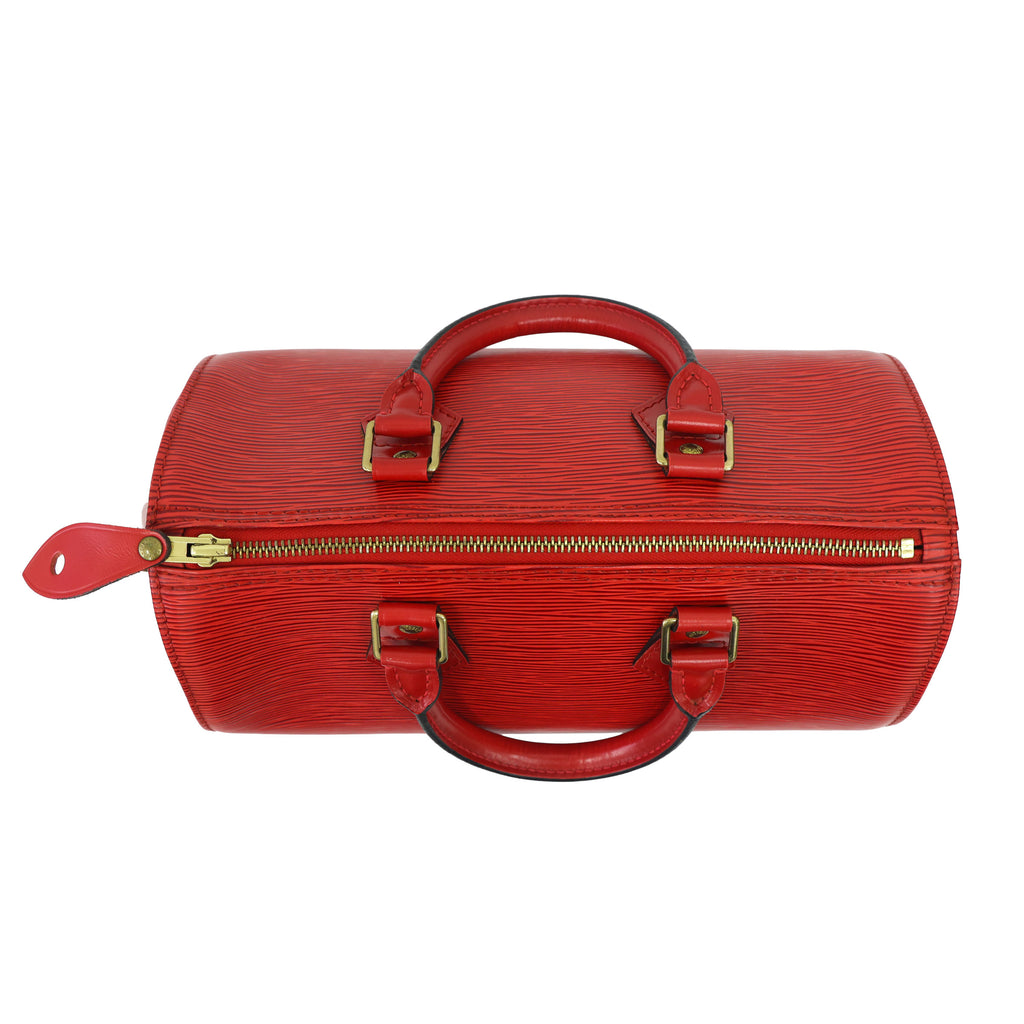 LOUIS VUITTON Epi Speedy 30 M43007 Red