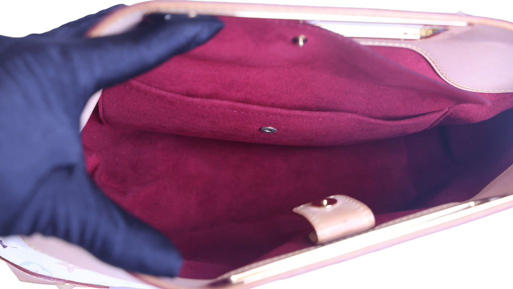 Preloved LOUIS VUITTON Judy PM Multicolore Monogram White Canvas x Leather Handbag | Luxe Again Maison