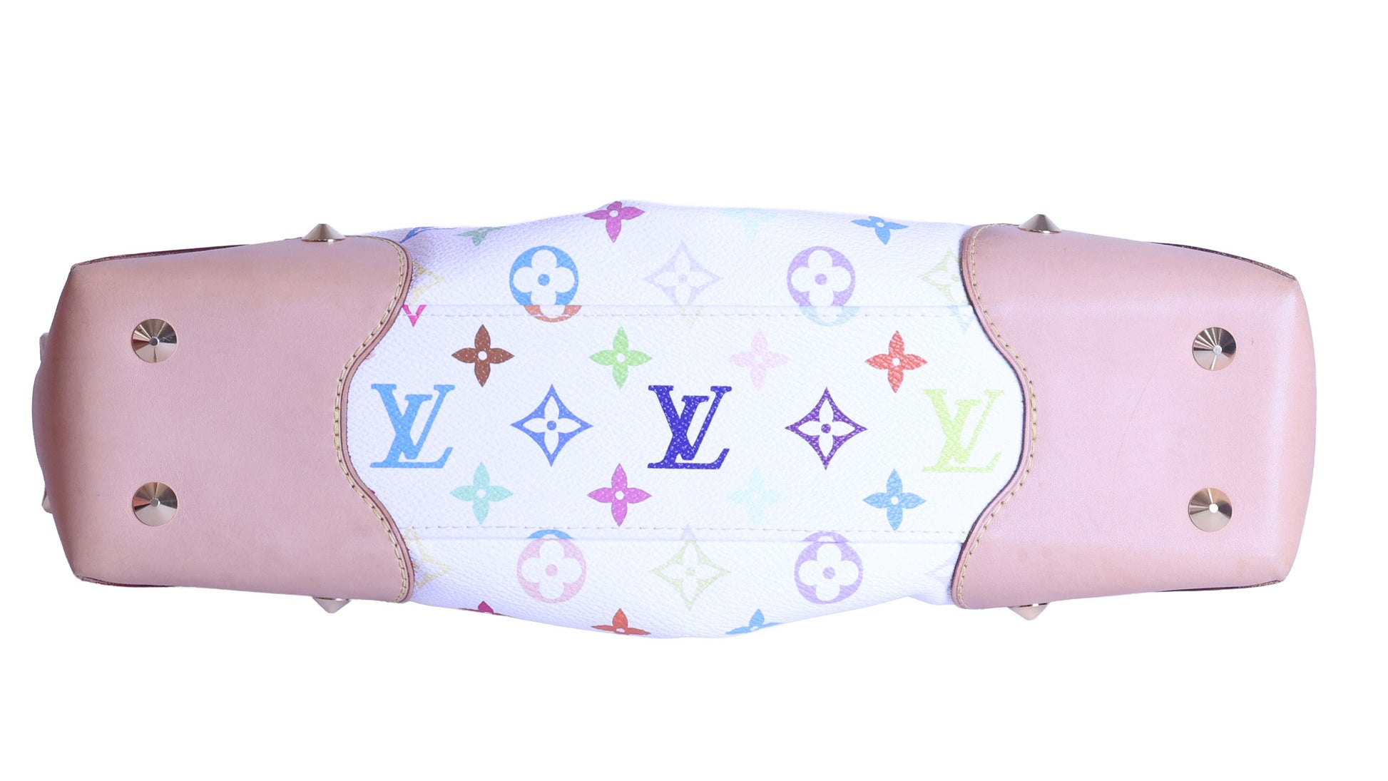 Preloved LOUIS VUITTON Judy PM Multicolore Monogram White Canvas x Leather Handbag | Luxe Again Maison