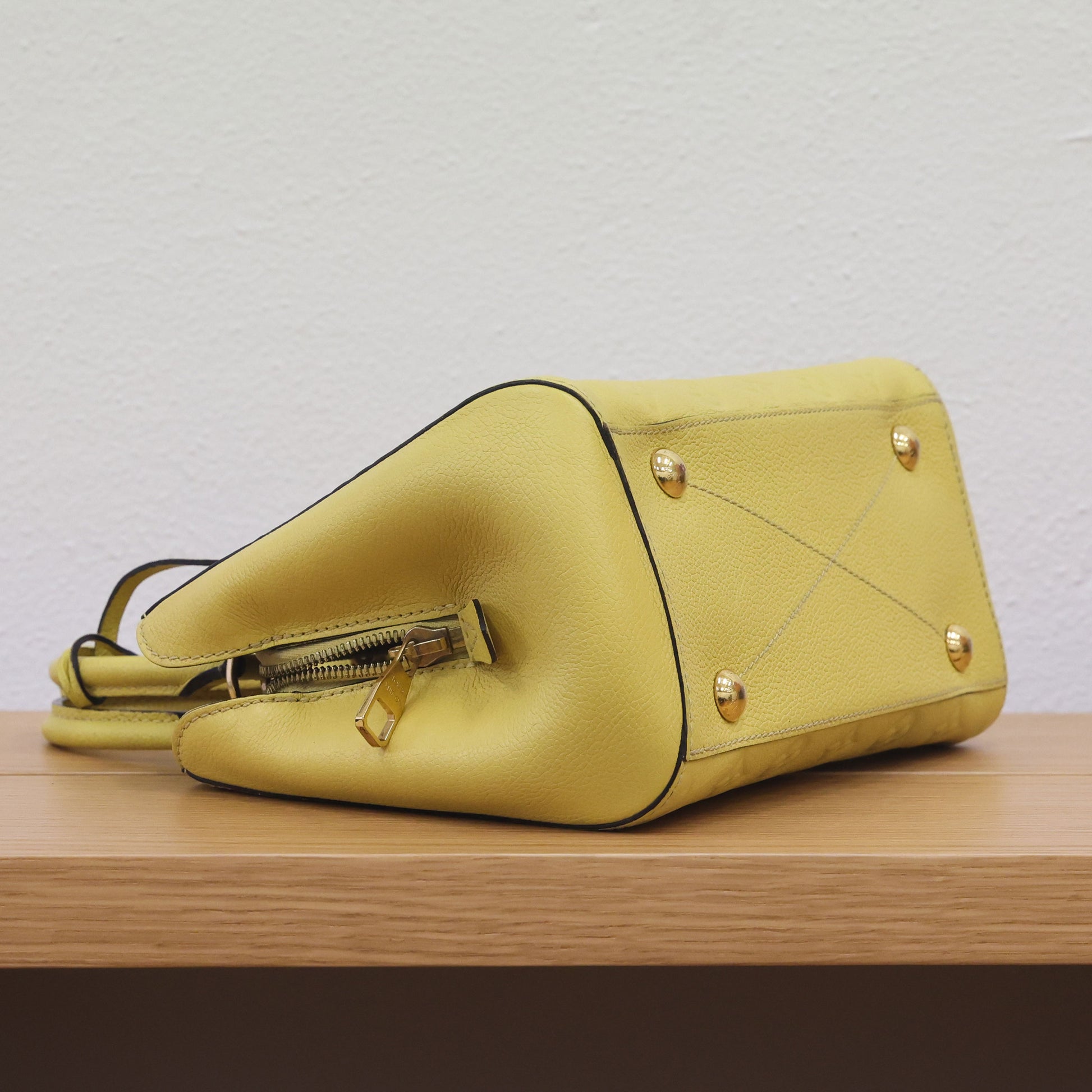 Pre-owned Louis Vuitton Montaigne BB Monogram Empreinte Leather 'Citrine'  Luxe Again Maison