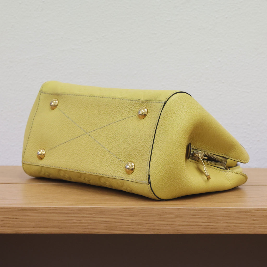 Pre-owned Louis Vuitton Montaigne BB Monogram Empreinte Leather 'Citrine'  Luxe Again Maison
