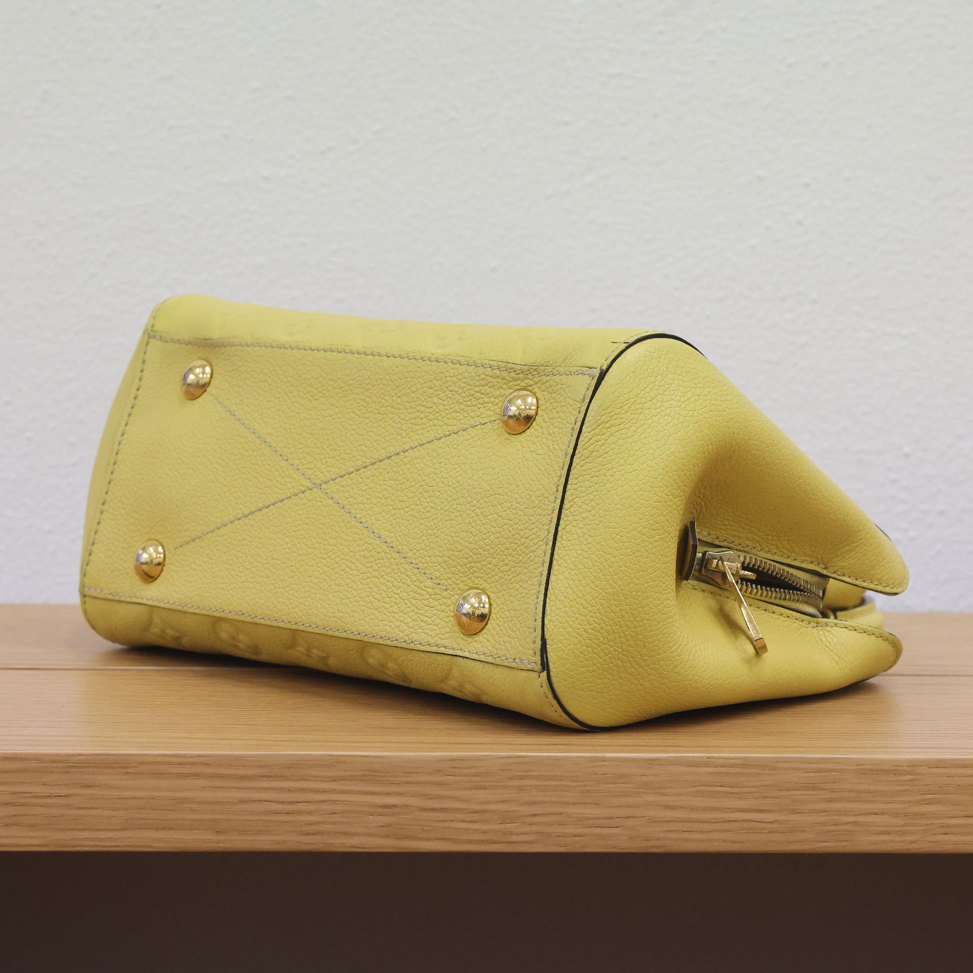 Pre-owned Louis Vuitton Montaigne BB Monogram Empreinte Leather 'Citrine'  Luxe Again Maison
