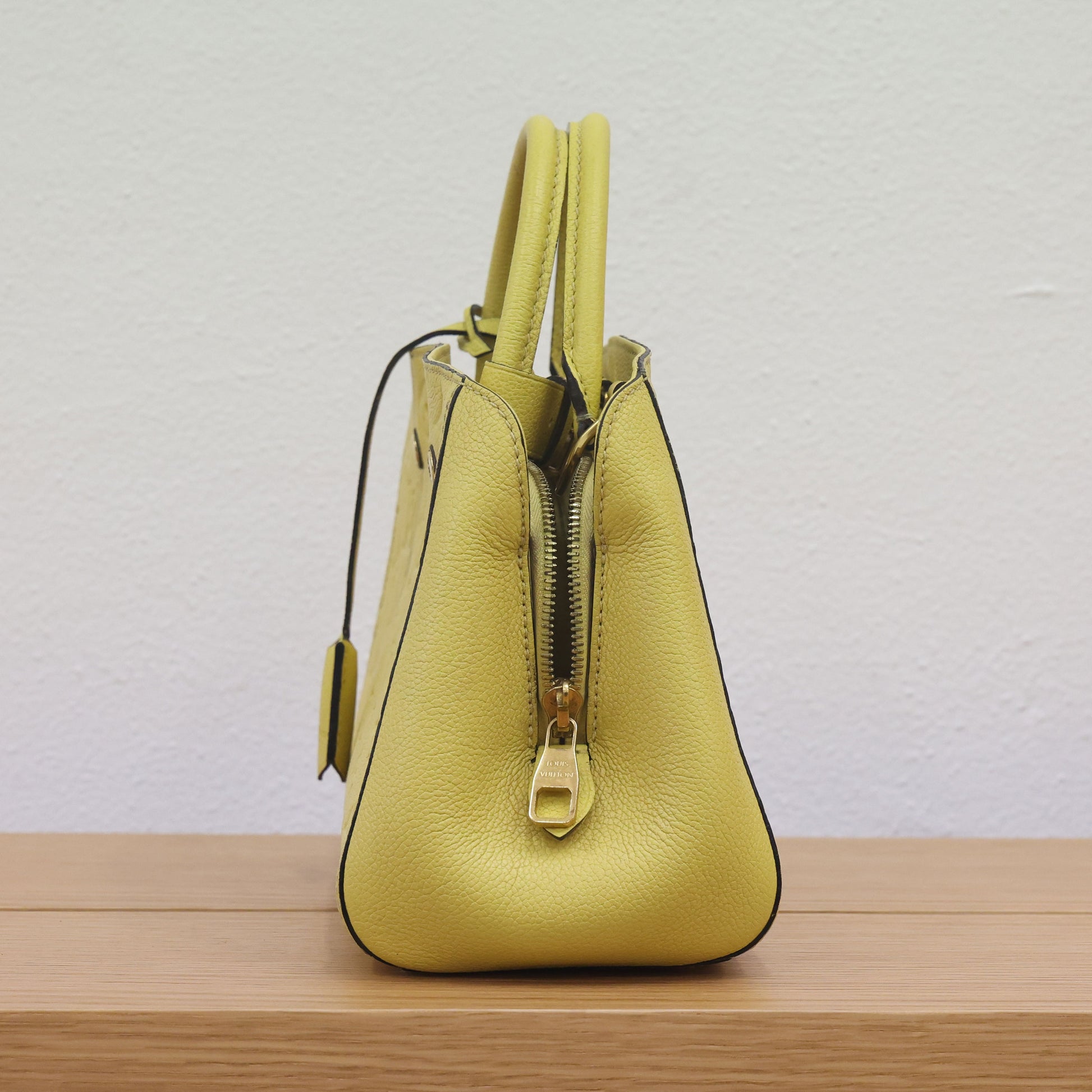 Pre-owned Louis Vuitton Montaigne BB Monogram Empreinte Leather 'Citrine'  Luxe Again Maison