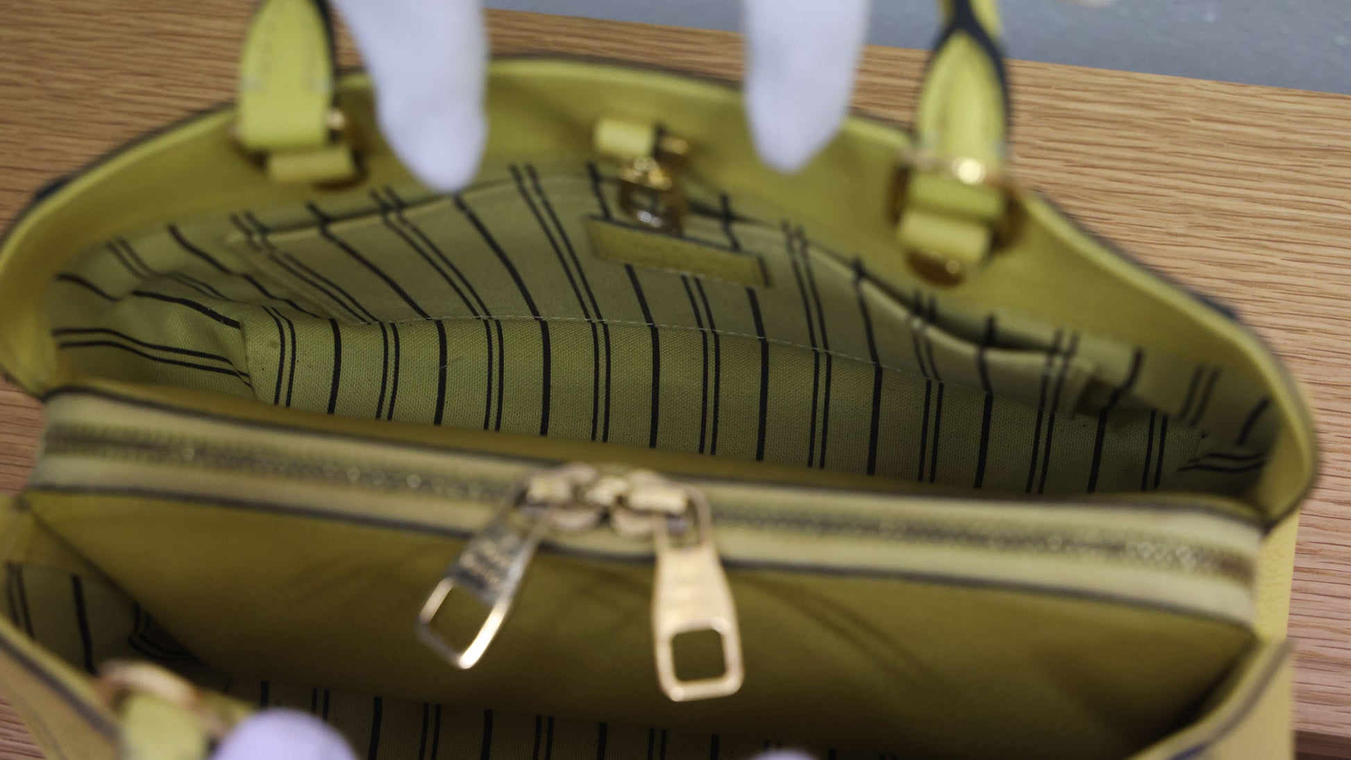 Pre-owned Louis Vuitton Montaigne BB Monogram Empreinte Leather 'Citrine'  Luxe Again Maison