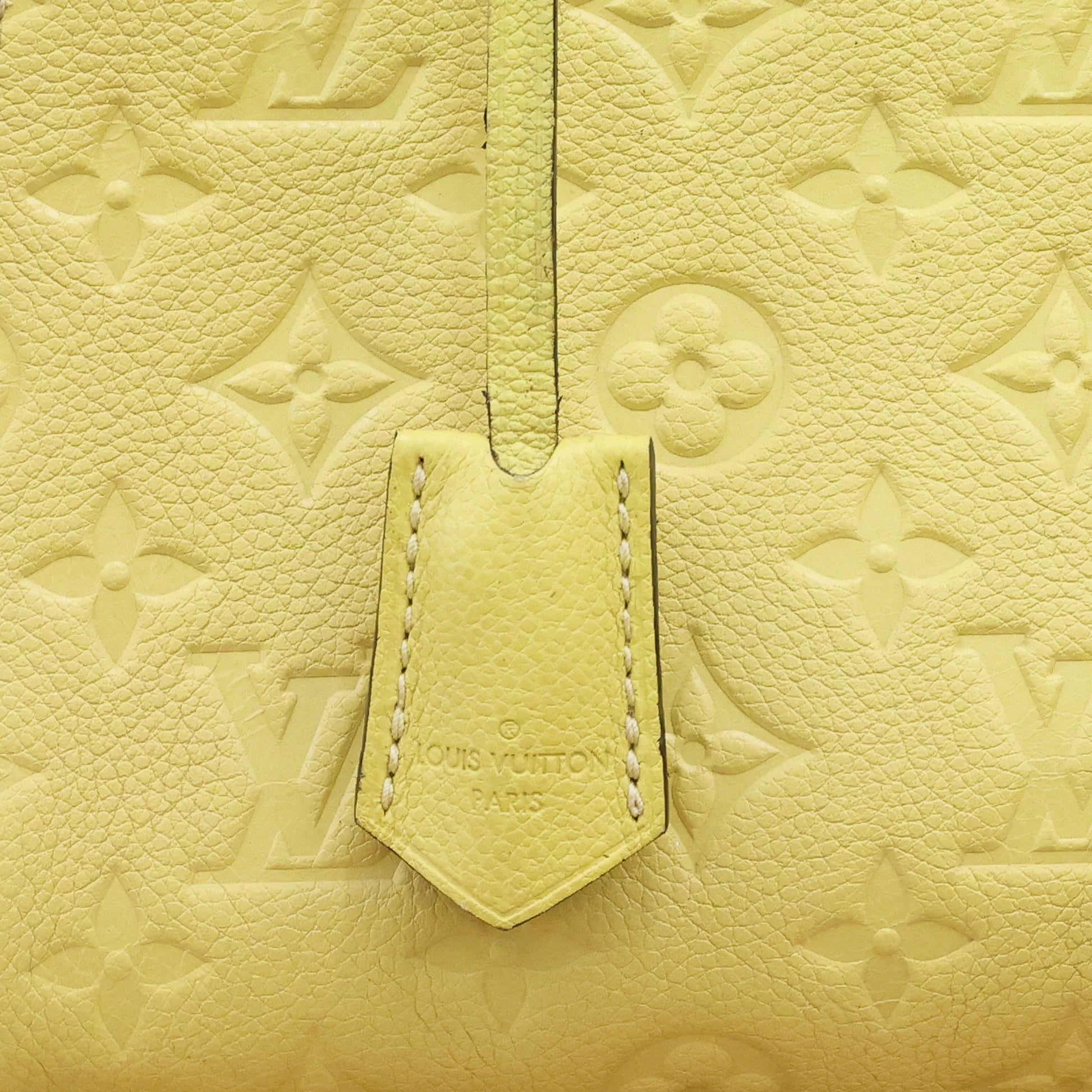 Pre-owned Louis Vuitton Montaigne BB Monogram Empreinte Leather 'Citrine'  Luxe Again Maison
