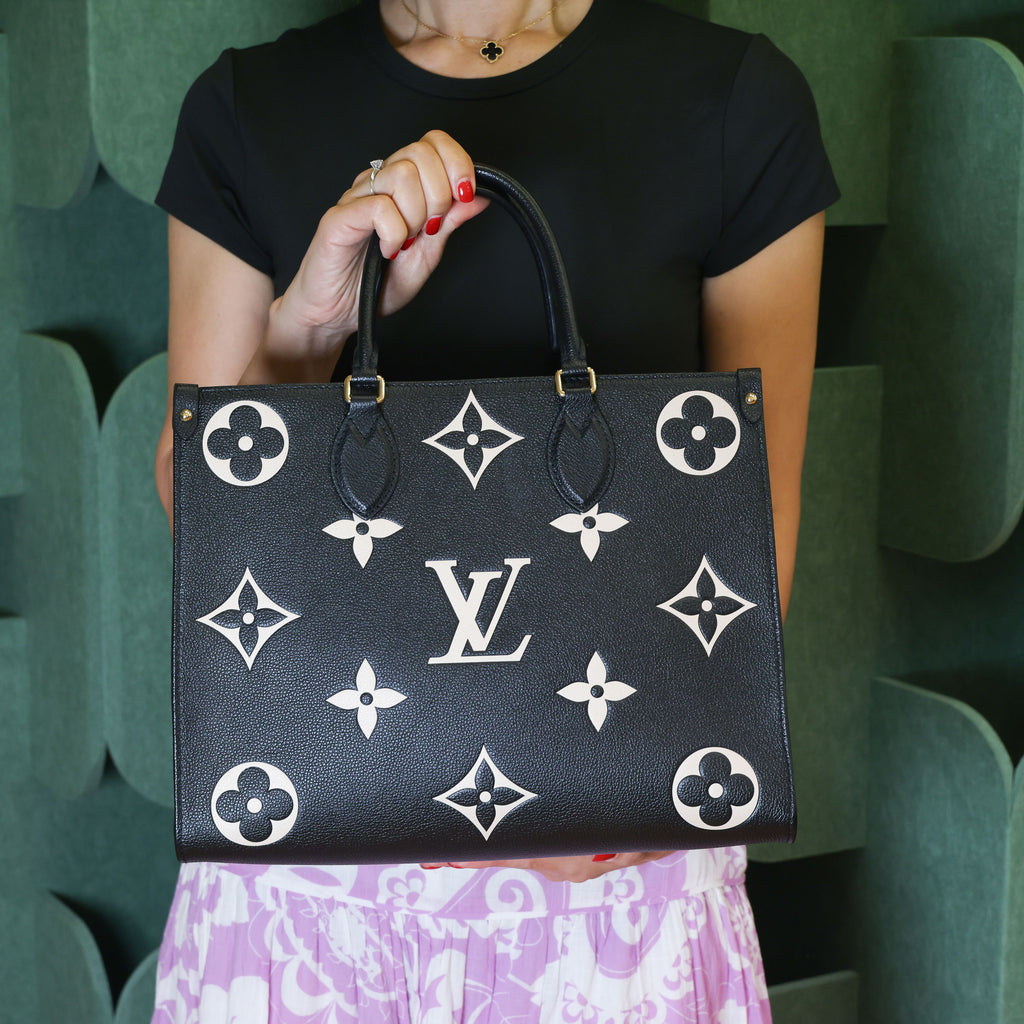 Preloved LOUIS VUITTON OnTheGo MM Empreinte Leather Black | Luxe Again Maison