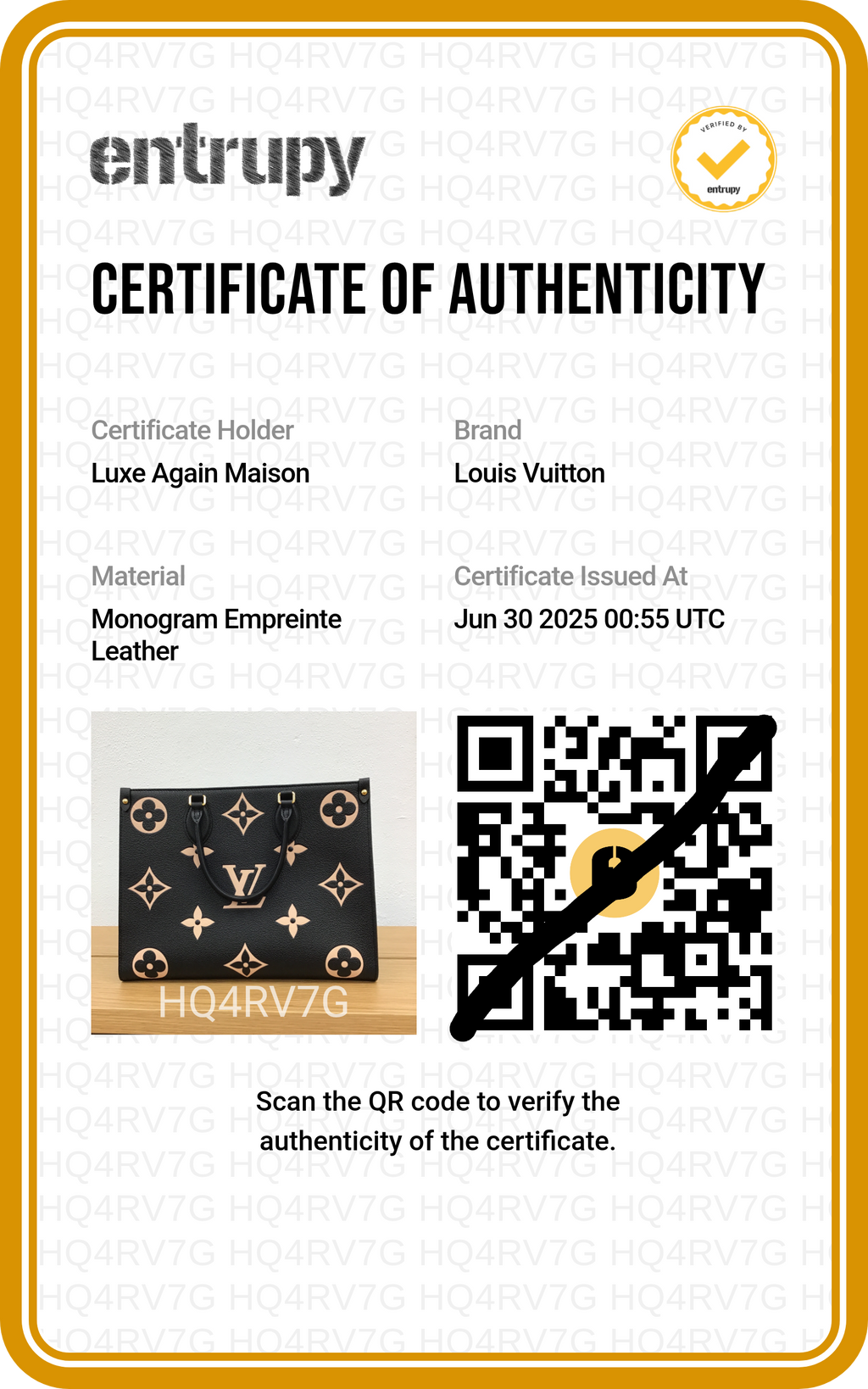 Preloved authentic LOUIS VUITTON On the Go MM M45495 Bicolor Black Monogram Empreinte Leather Tote Bag | Luxe Again Maison