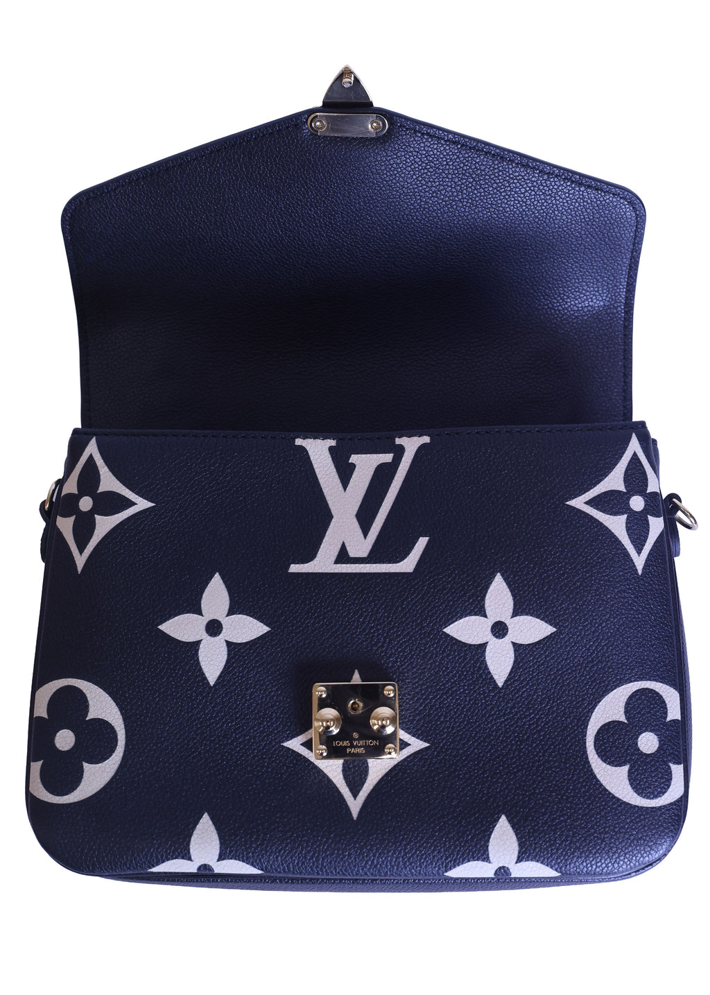 Preloved LOUIS VUITTON Pochette Metis Bicolour Monogram Empreinte Leather Black & Beige M45773 | Luxe Again Maison