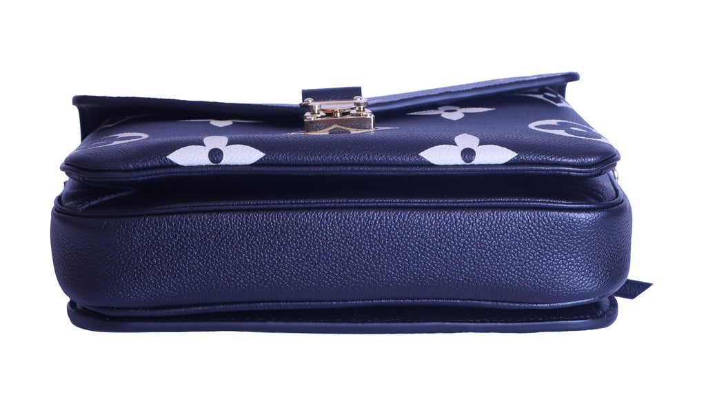 Preloved LOUIS VUITTON Pochette Metis Bicolour Monogram Empreinte Leather Black & Beige M45773 | Luxe Again Maison