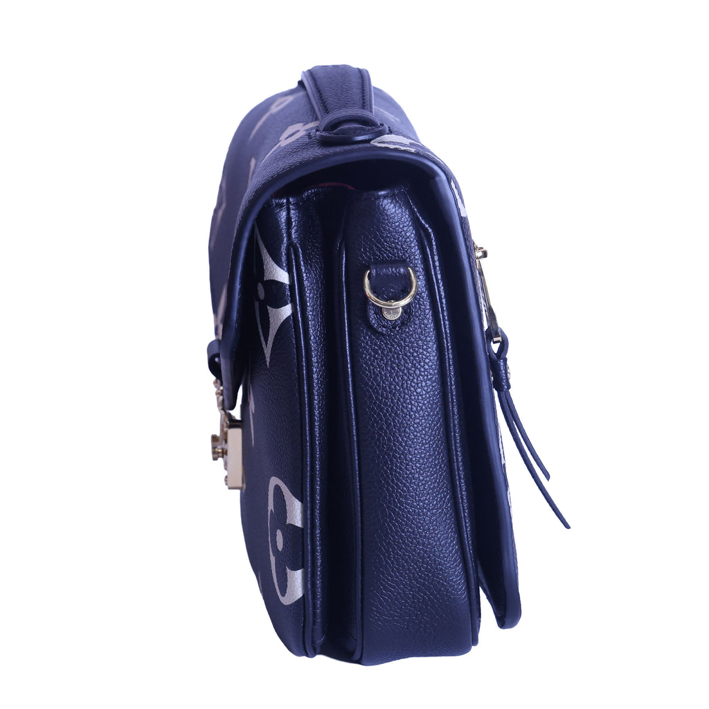 Preloved LOUIS VUITTON Pochette Metis Bicolour Monogram Empreinte Leather Black & Beige M45773 | Luxe Again Maison