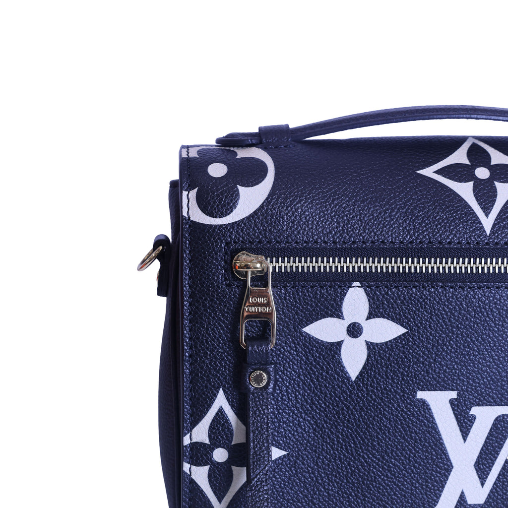 Preloved LOUIS VUITTON Pochette Metis Bicolour Monogram Empreinte Leather Black & Beige M45773 | Luxe Again Maison