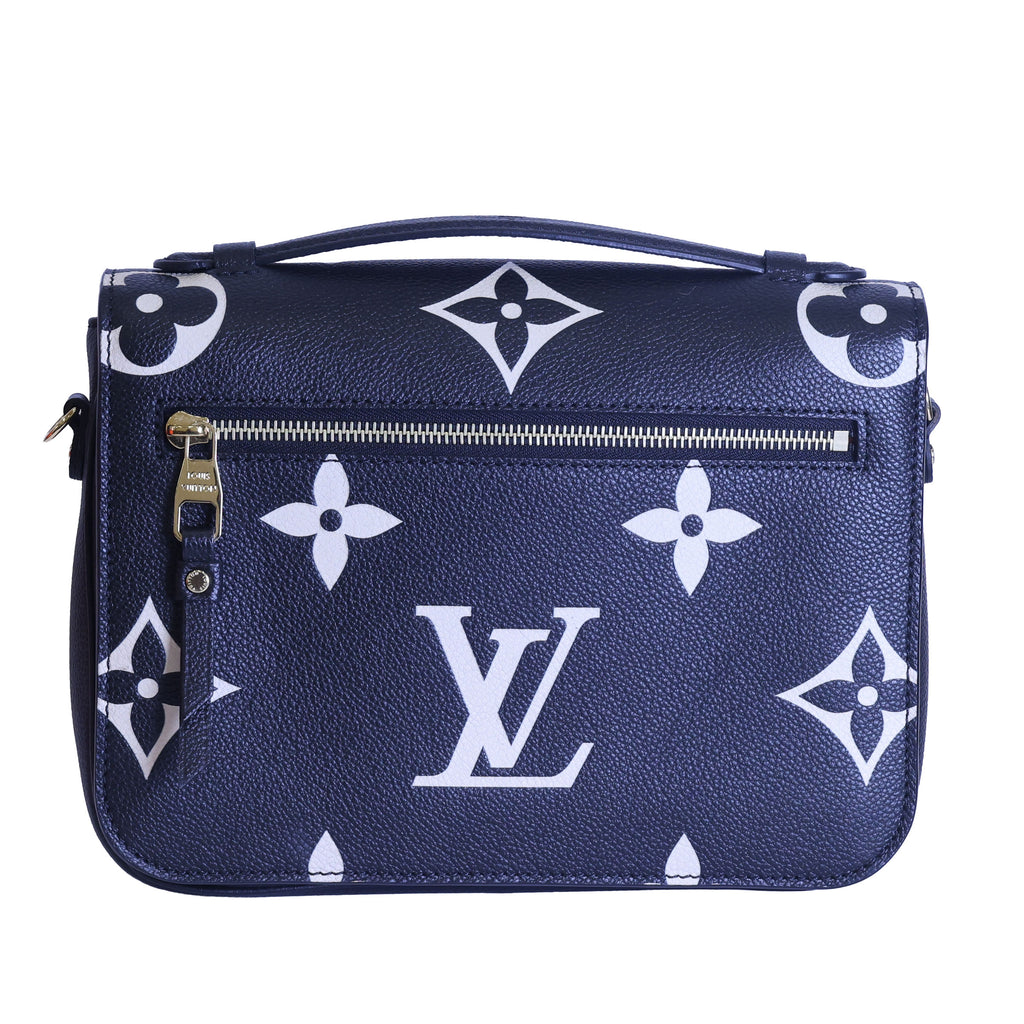 Preloved LOUIS VUITTON Pochette Metis Bicolour Monogram Empreinte Leather Black & Beige M45773 | Luxe Again Maison