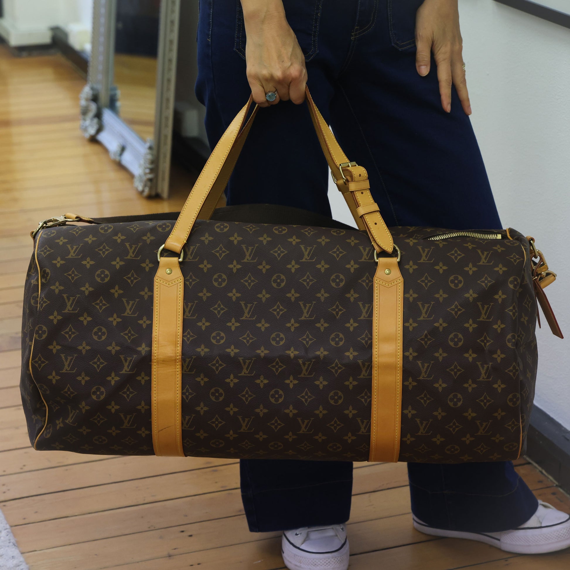 Preloved LOUIS VUITTON Sac Polochon Monogram Boston Bag M41222 | Luxe Again 