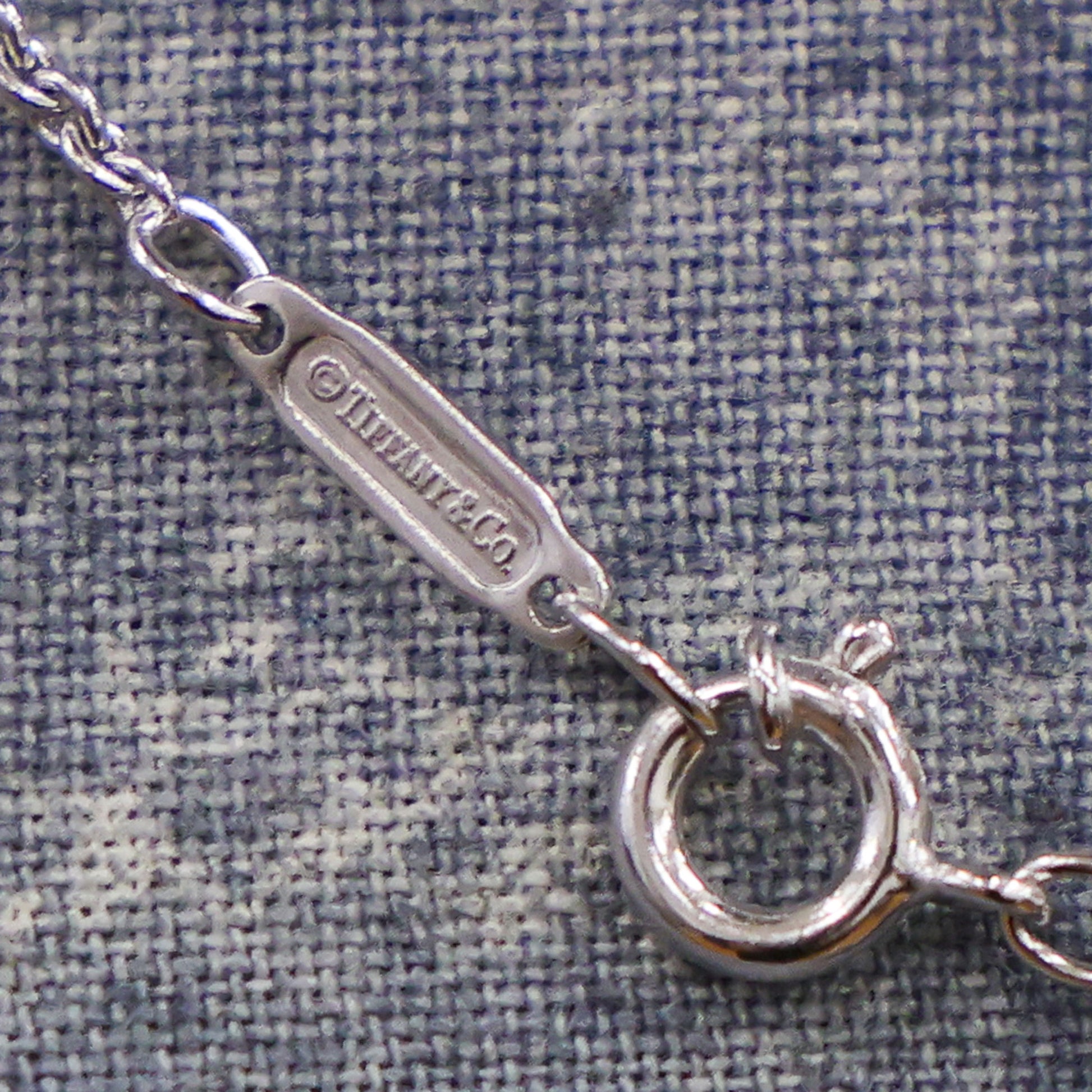 Preloved TIFFANY 1837 Circle Diamond Necklace 18K White Gold 4.3g | Luxe Again Maison