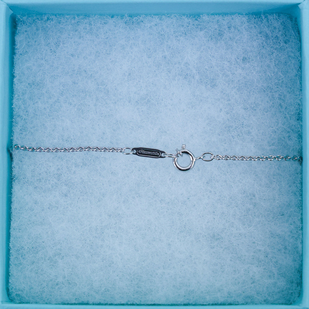Preloved TIFFANY 1837 Circle Diamond Necklace 18K White Gold 4.3g | Luxe Again Maison
