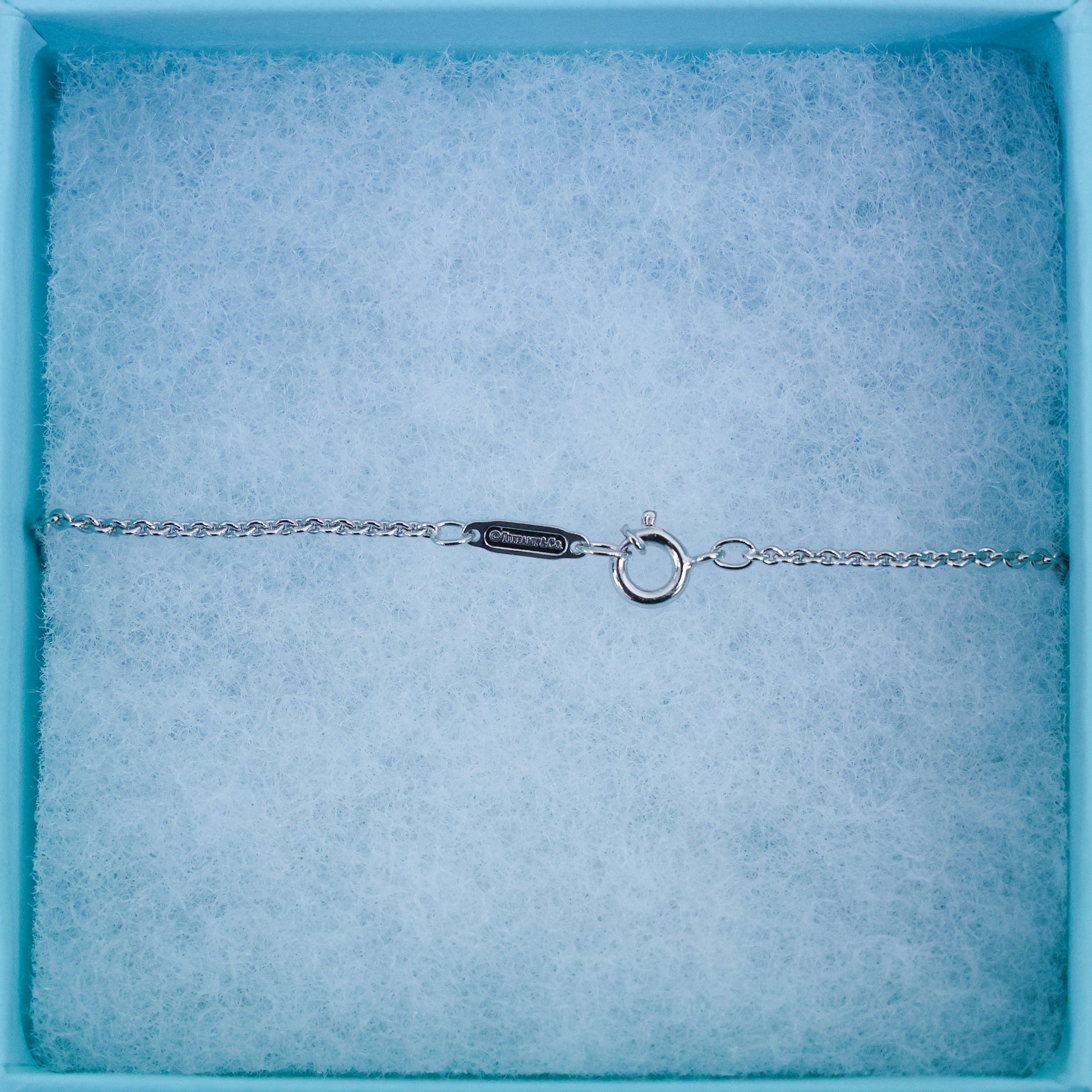 Preloved TIFFANY 1837 Circle Diamond Necklace 18K White Gold 4.3g | Luxe Again Maison