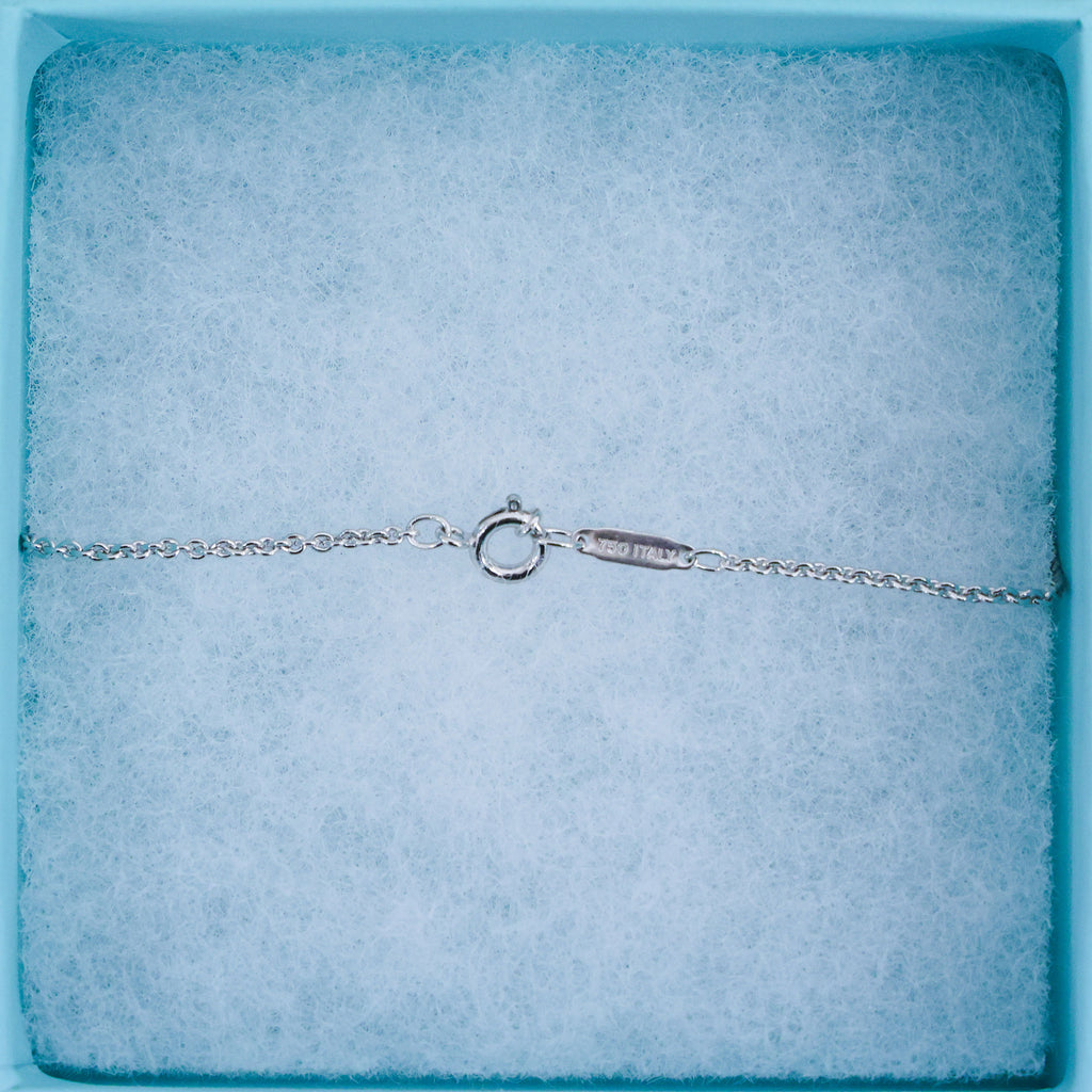 Preloved TIFFANY 1837 Circle Diamond Necklace 18K White Gold 4.3g | Luxe Again Maison